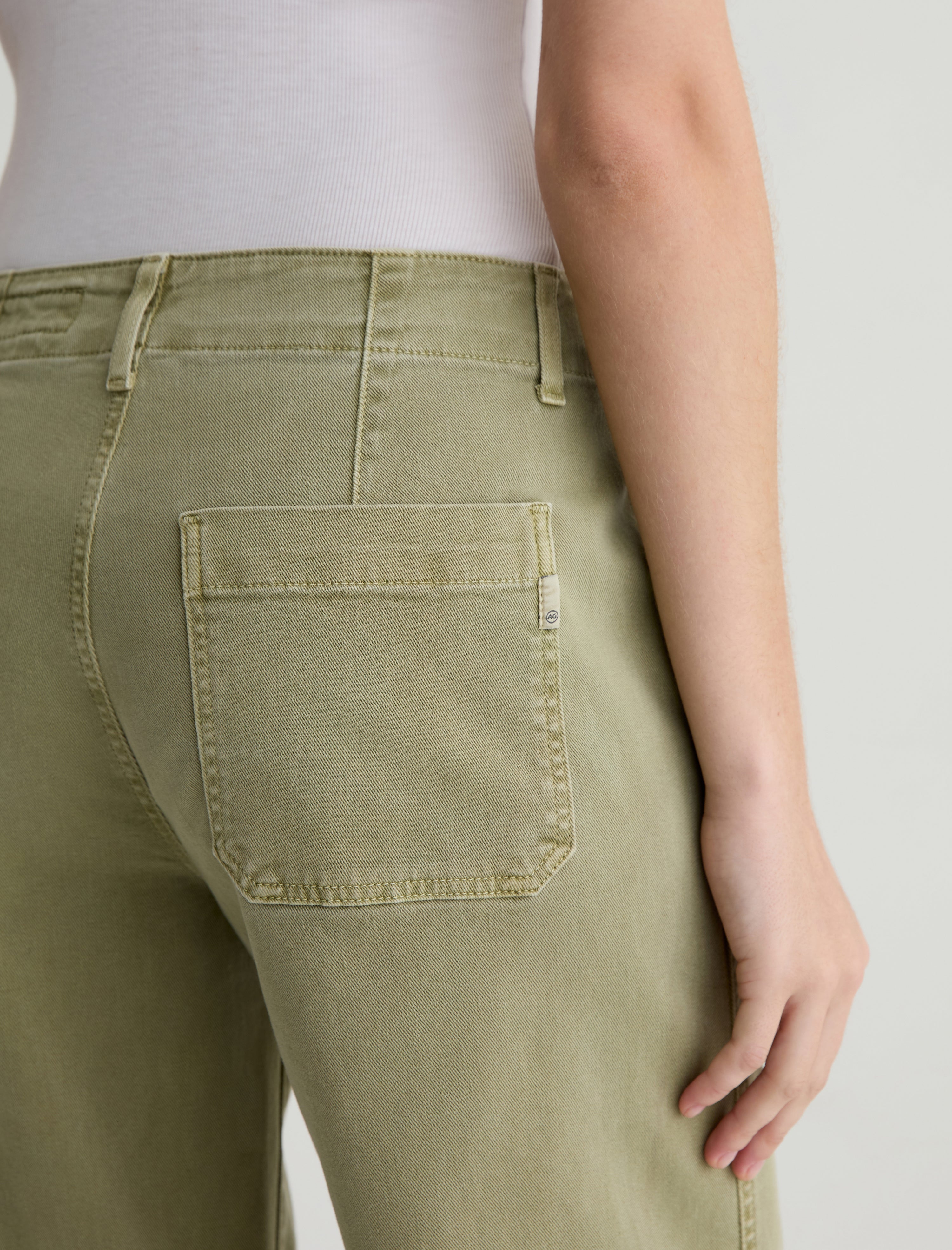 Natasha Sulfur Basil Mid-Rise Crop Women Bottom Photo 6