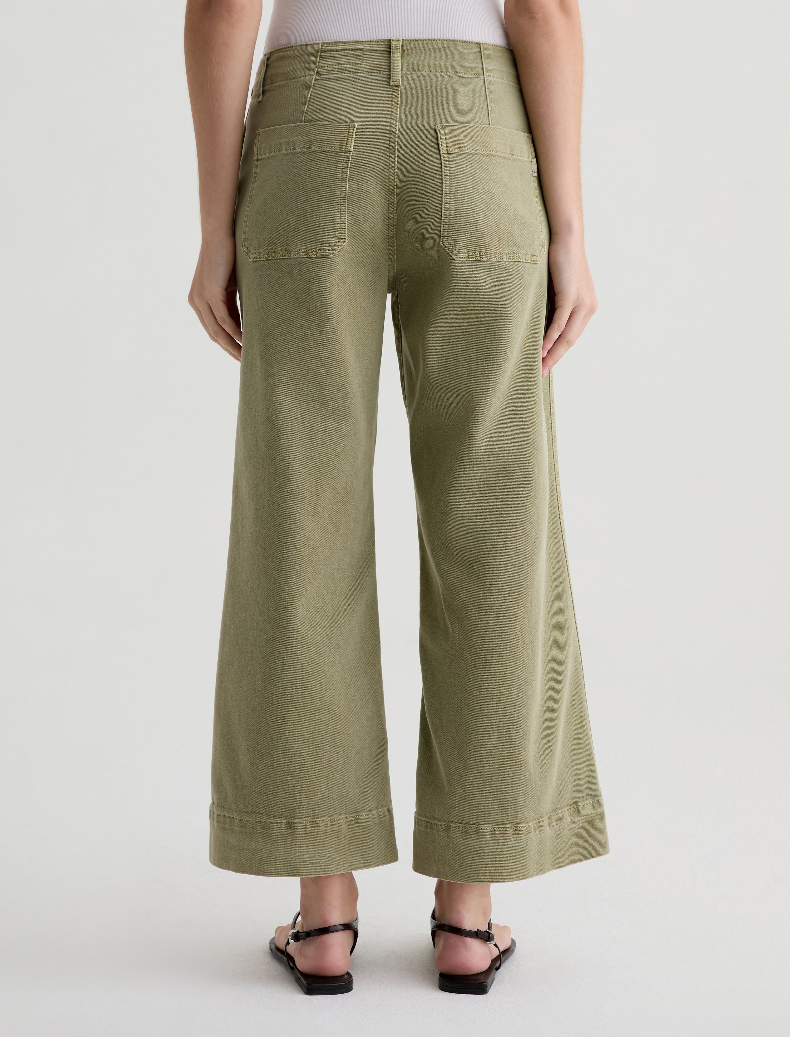Natasha Sulfur Basil Mid-Rise Crop Women Bottom Photo 7