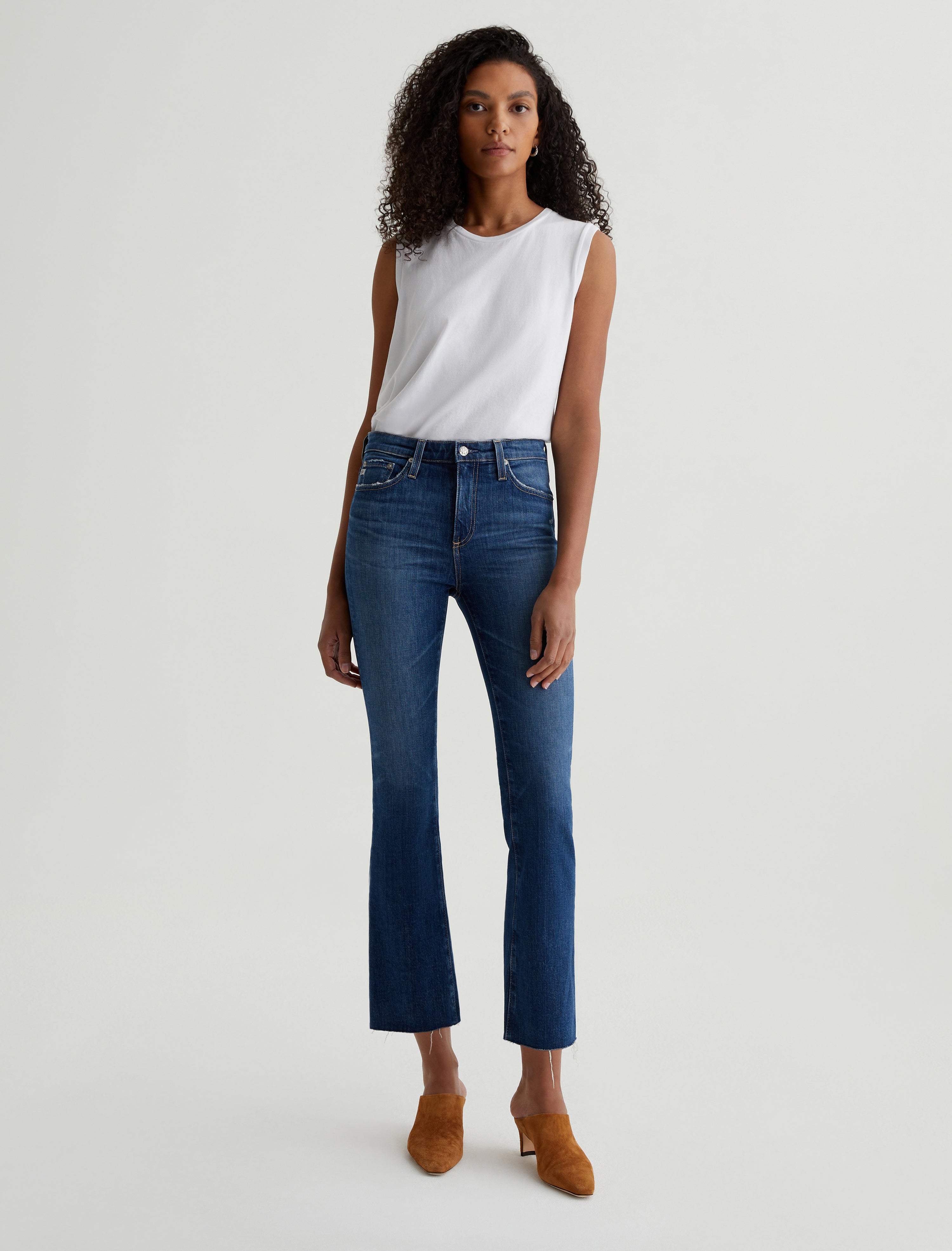 Farrah Boot Crop 11 Years Memory AG ed ™ Mid Rise Bootcut Denim Women Bottom Photo 1