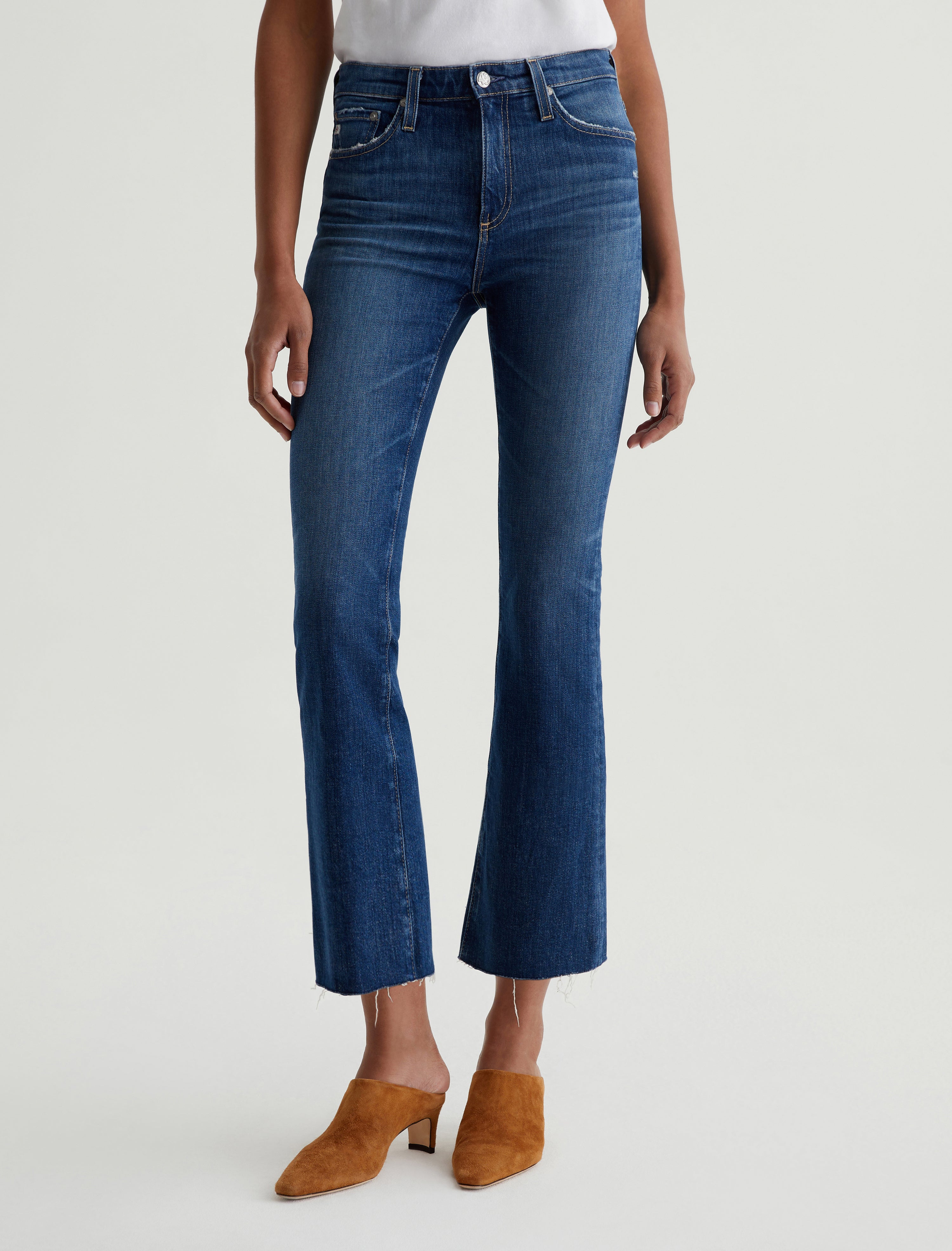 Farrah Boot Crop 11 Years Memory AG ed ™ Mid Rise Bootcut Denim Women Bottom Photo 2