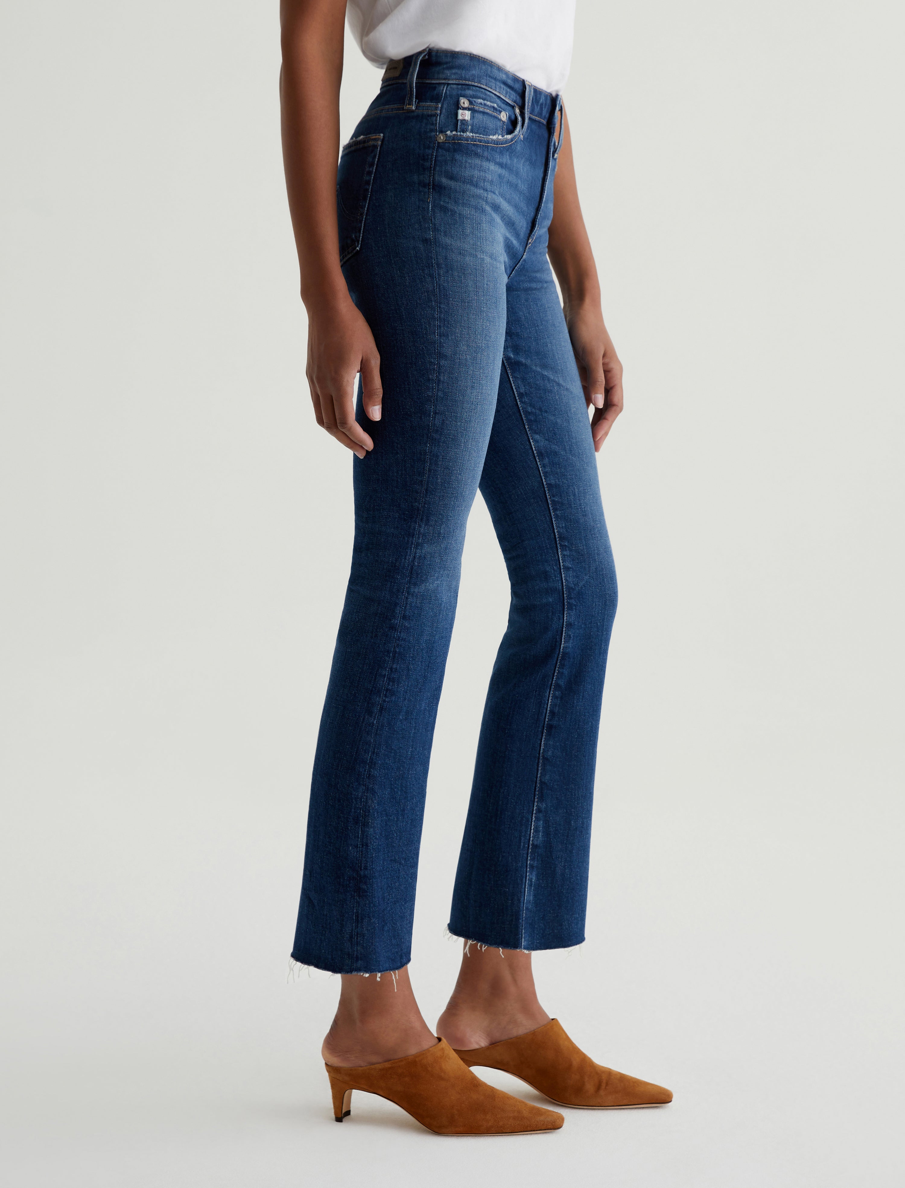 Farrah Boot Crop 11 Years Memory AG ed ™ Mid Rise Bootcut Denim Women Bottom Photo 4