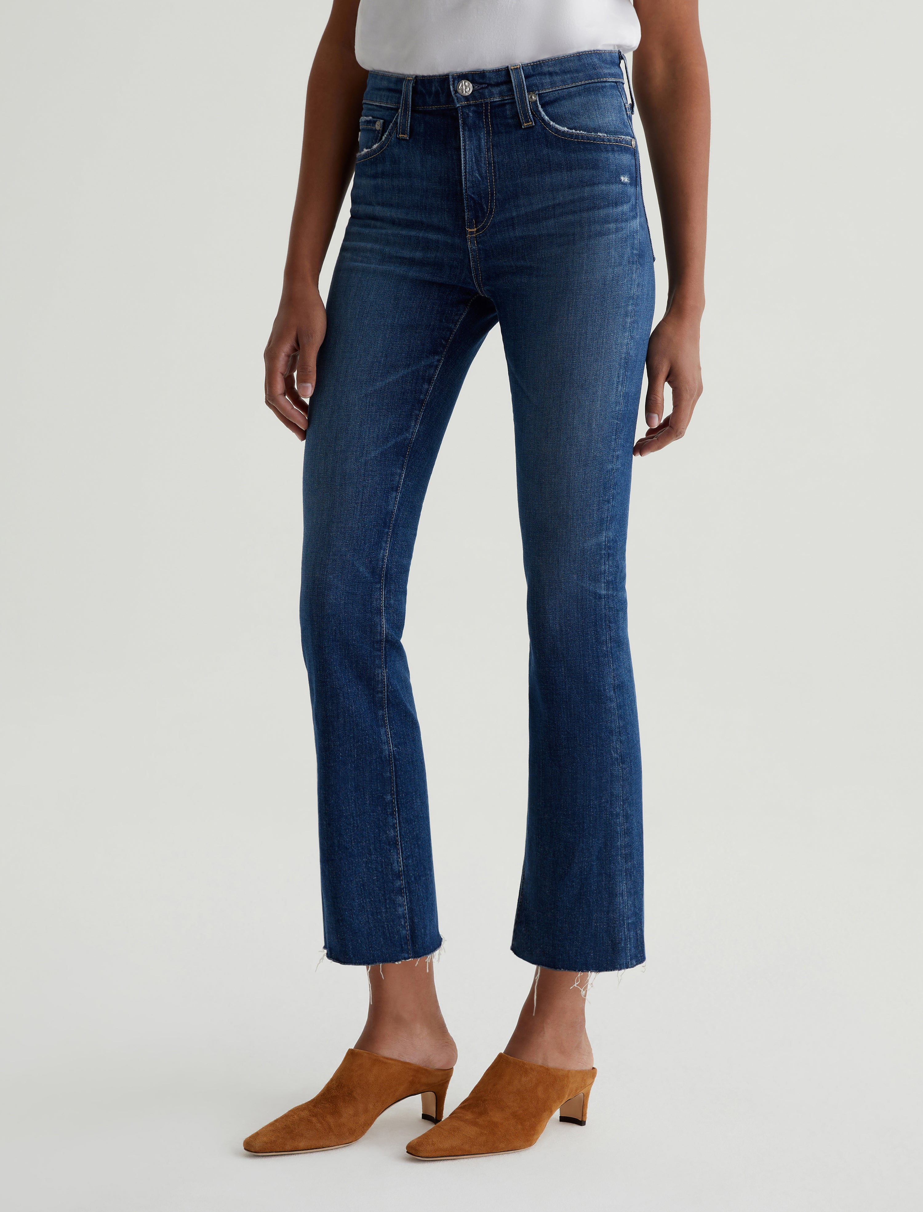 Farrah Boot Crop 11 Years Memory AG ed ™ Mid Rise Bootcut Denim Women Bottom Photo 5