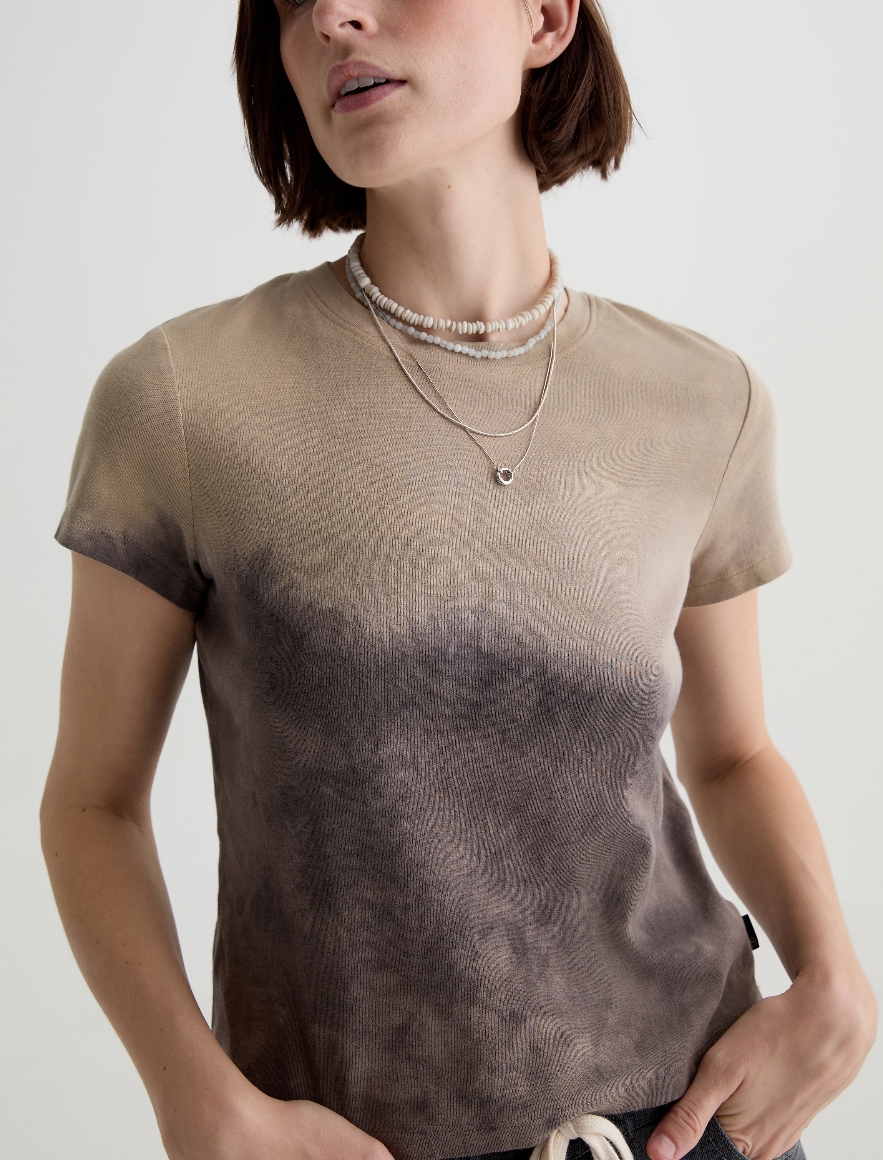 Sadie Crew Natural Dye Black Multi Earth Day Collection 90'S Vintage Crop T Shirt Women Top Photo 2