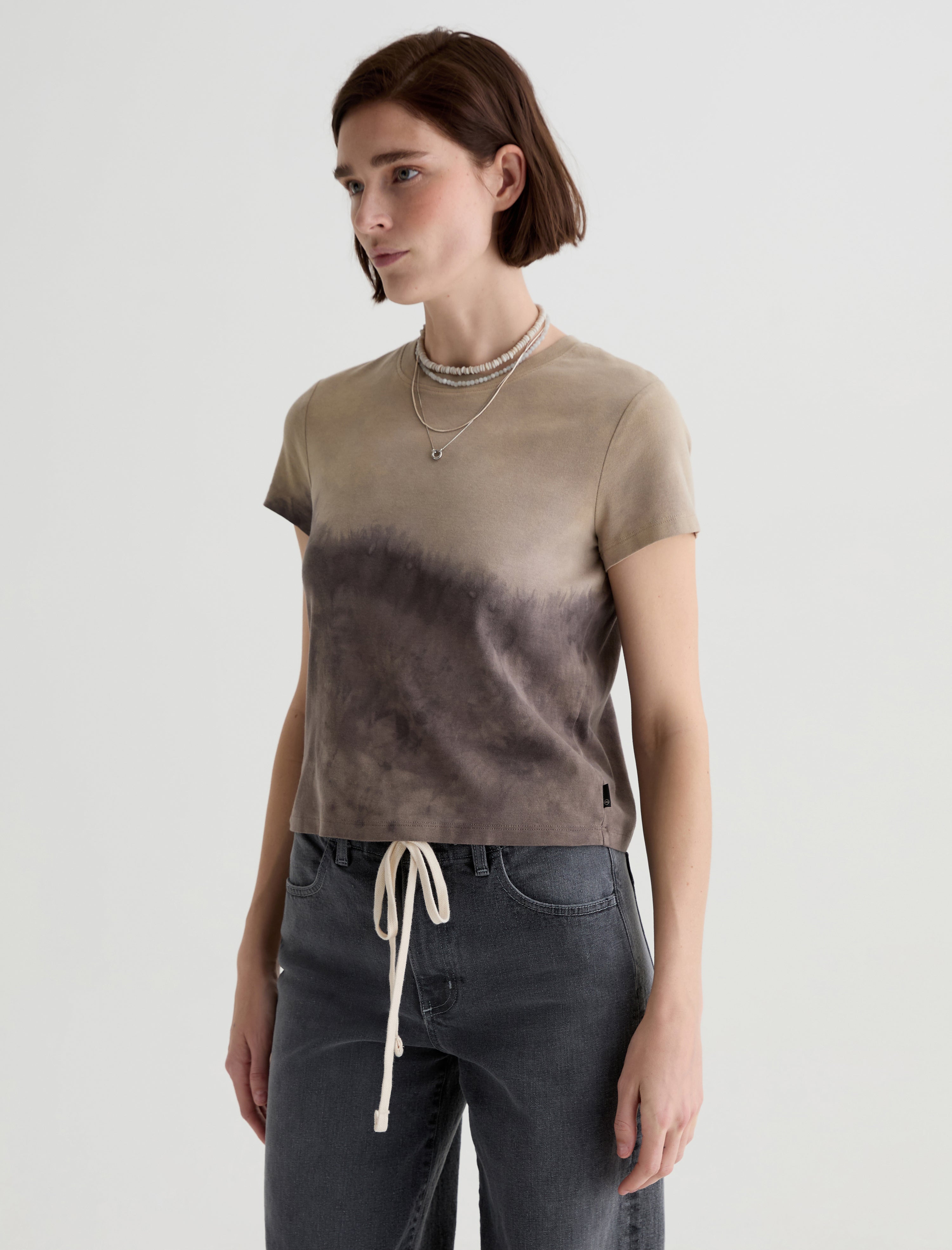 Sadie Crew Natural Dye Black Multi Earth Day Collection 90'S Vintage Crop T Shirt Women Top Photo 6