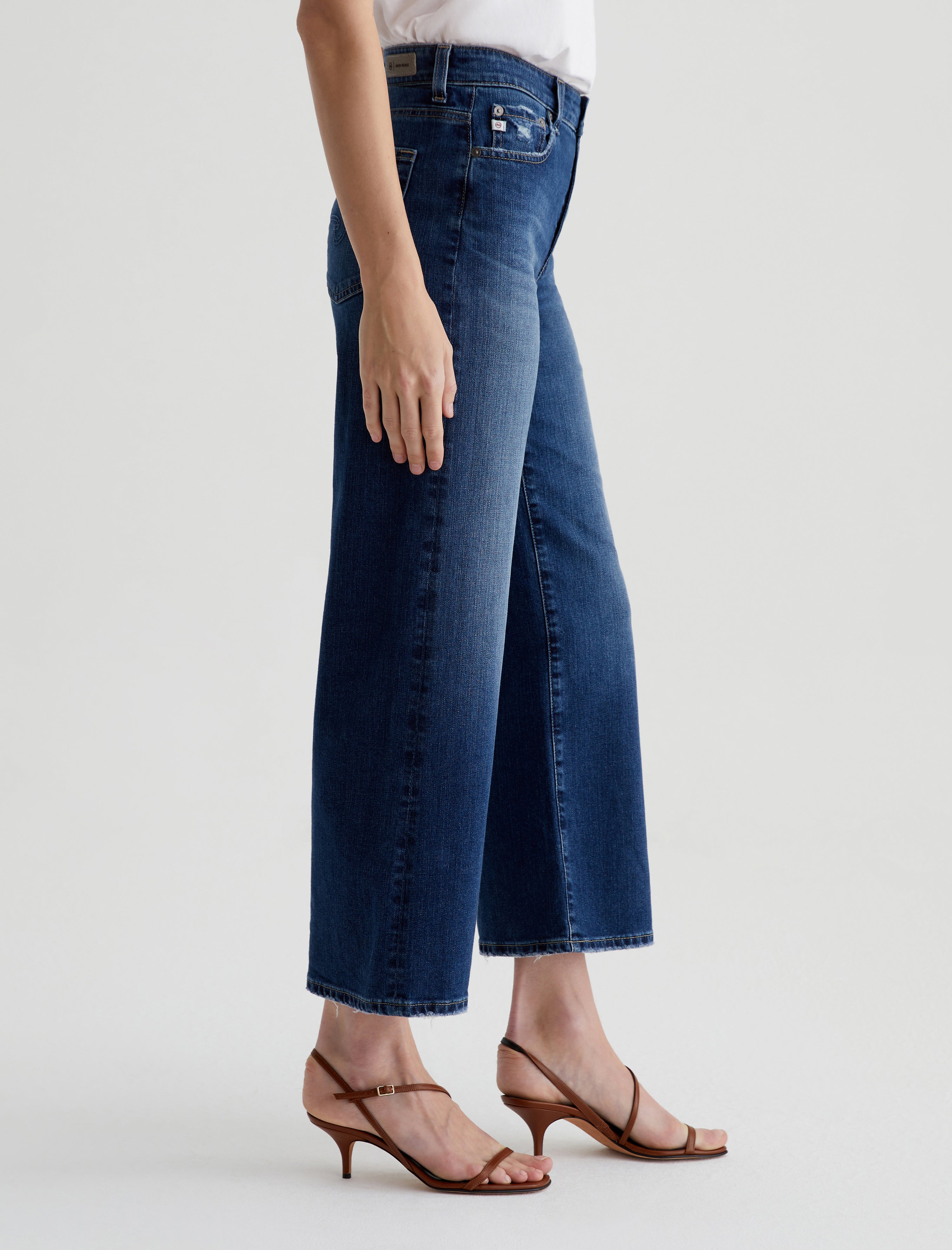 Saige Wide Leg Crop 7 Years La Jolla AG-ed ™ Mid-Rise Wide Leg Denim Women Bottom Photo 4