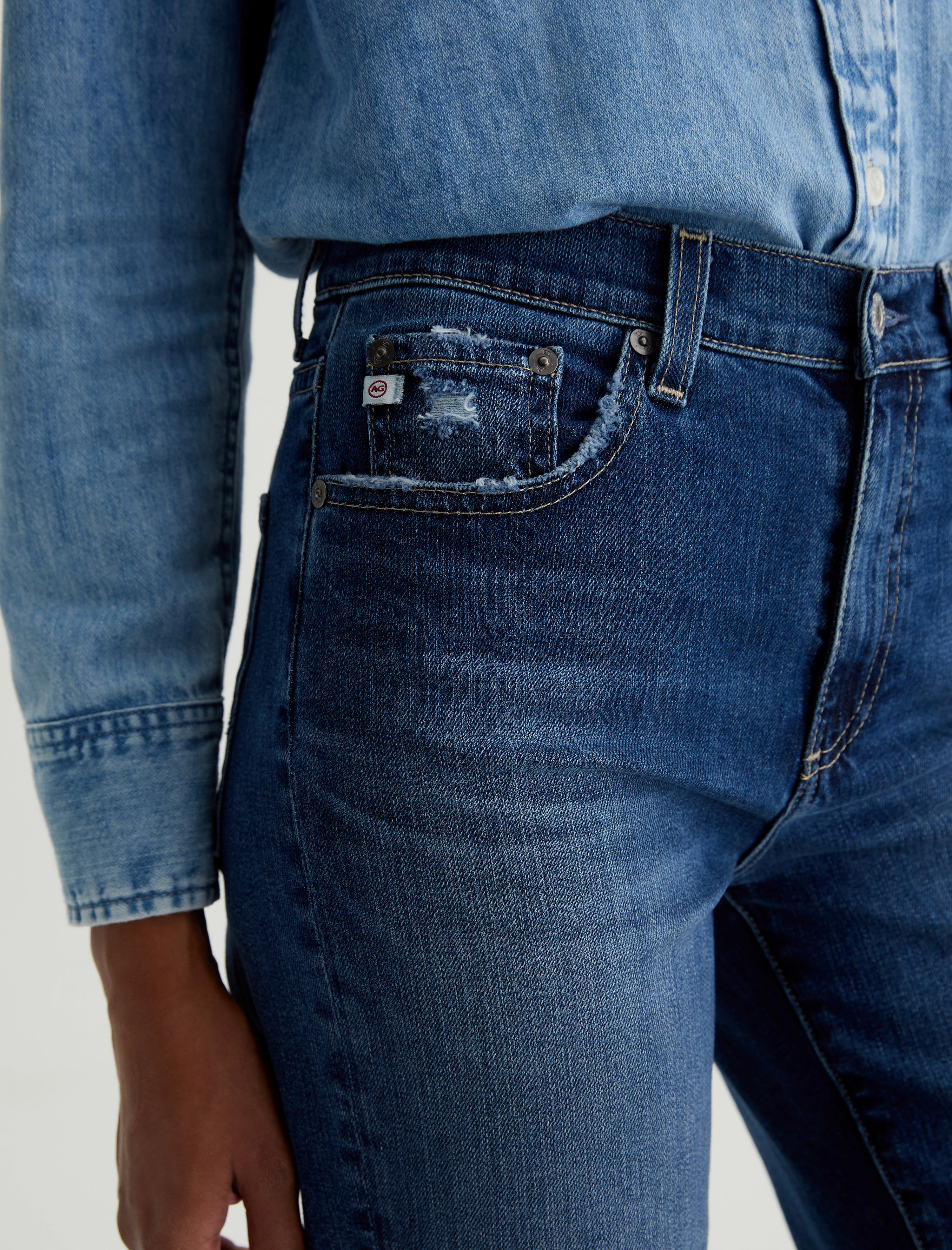 Brinley Crop 7 Years La Jolla AG ed ™ Mid Rise Straight Denim Women Bottom Photo 3