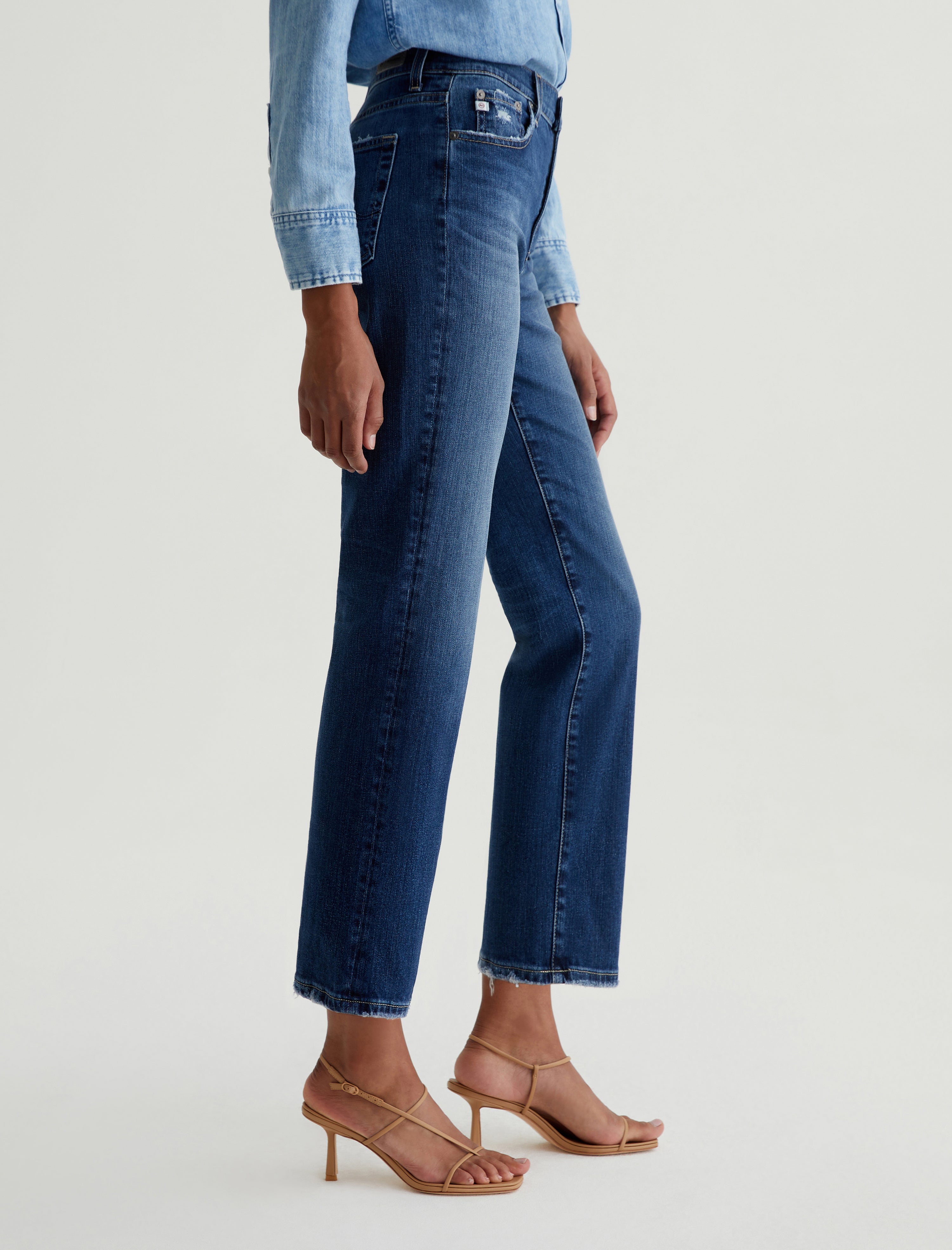 Brinley Crop 7 Years La Jolla AG ed ™ Mid Rise Straight Denim Women Bottom Photo 4