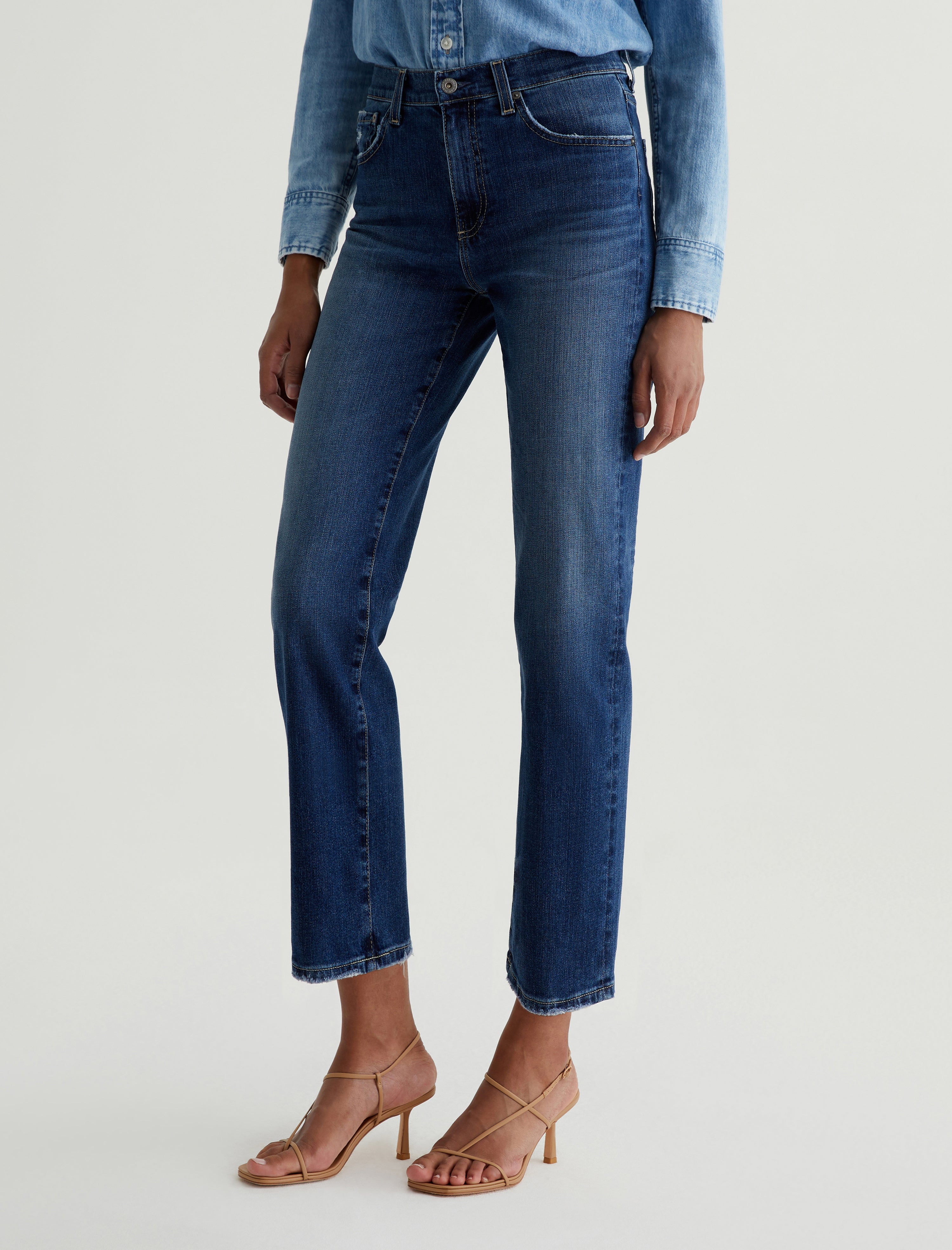 Brinley Crop 7 Years La Jolla AG ed ™ Mid Rise Straight Denim Women Bottom Photo 5