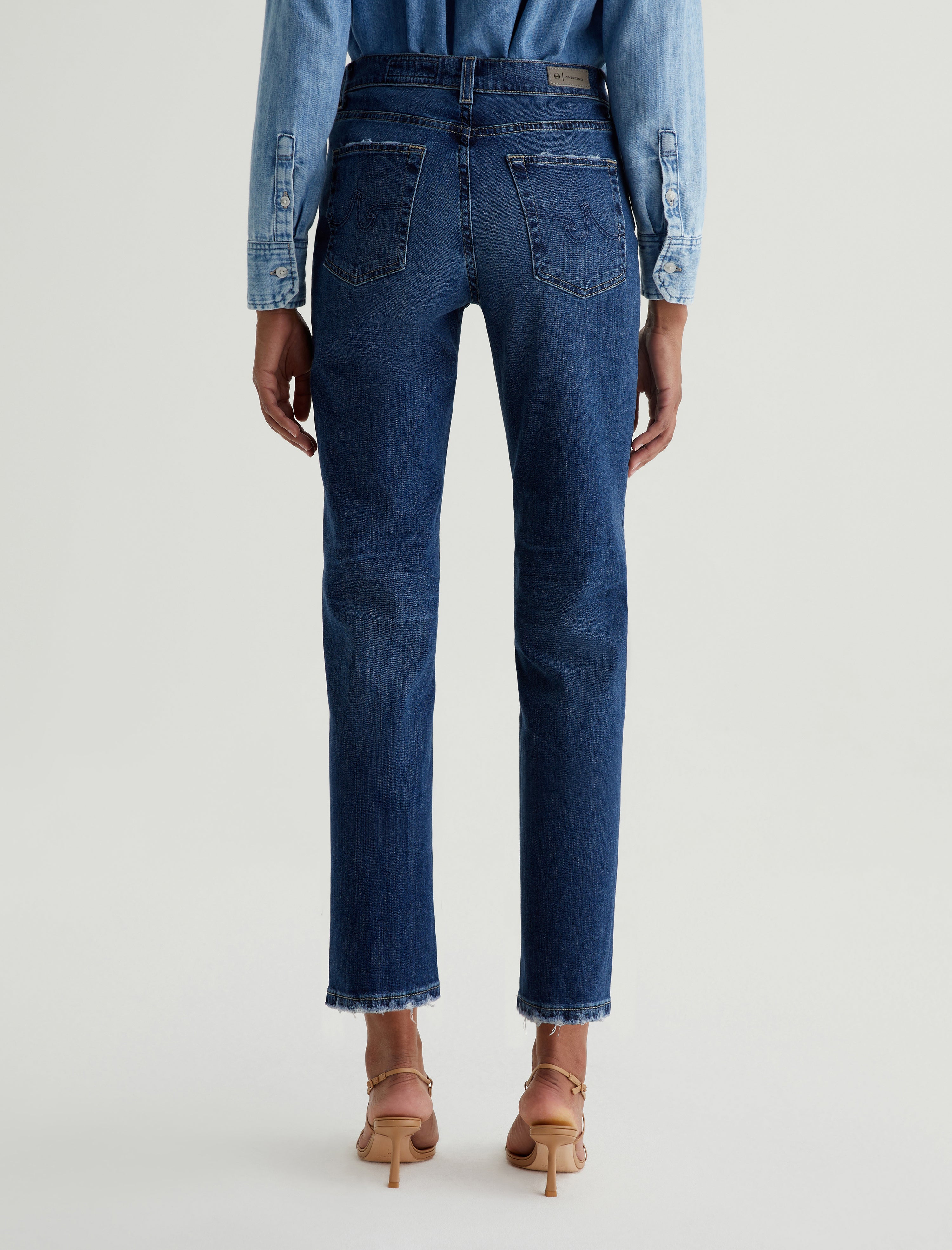 Brinley Crop 7 Years La Jolla AG ed ™ Mid Rise Straight Denim Women Bottom Photo 7