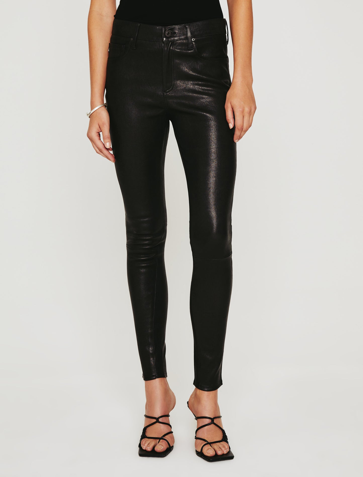 Isabelle Side Panel Sea Salt High-Rise Straight Crop Womens Top Photo 2
