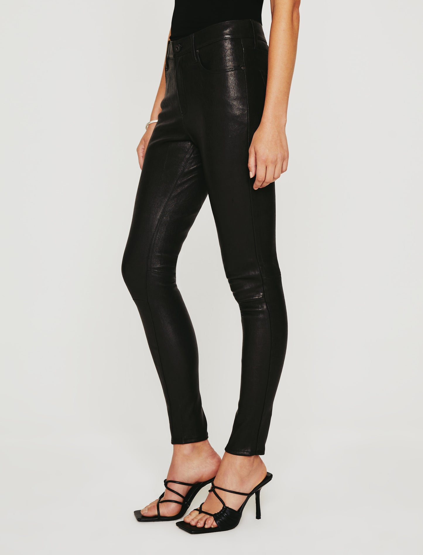 Isabelle Side Panel Sea Salt High-Rise Straight Crop Womens Top Photo 4