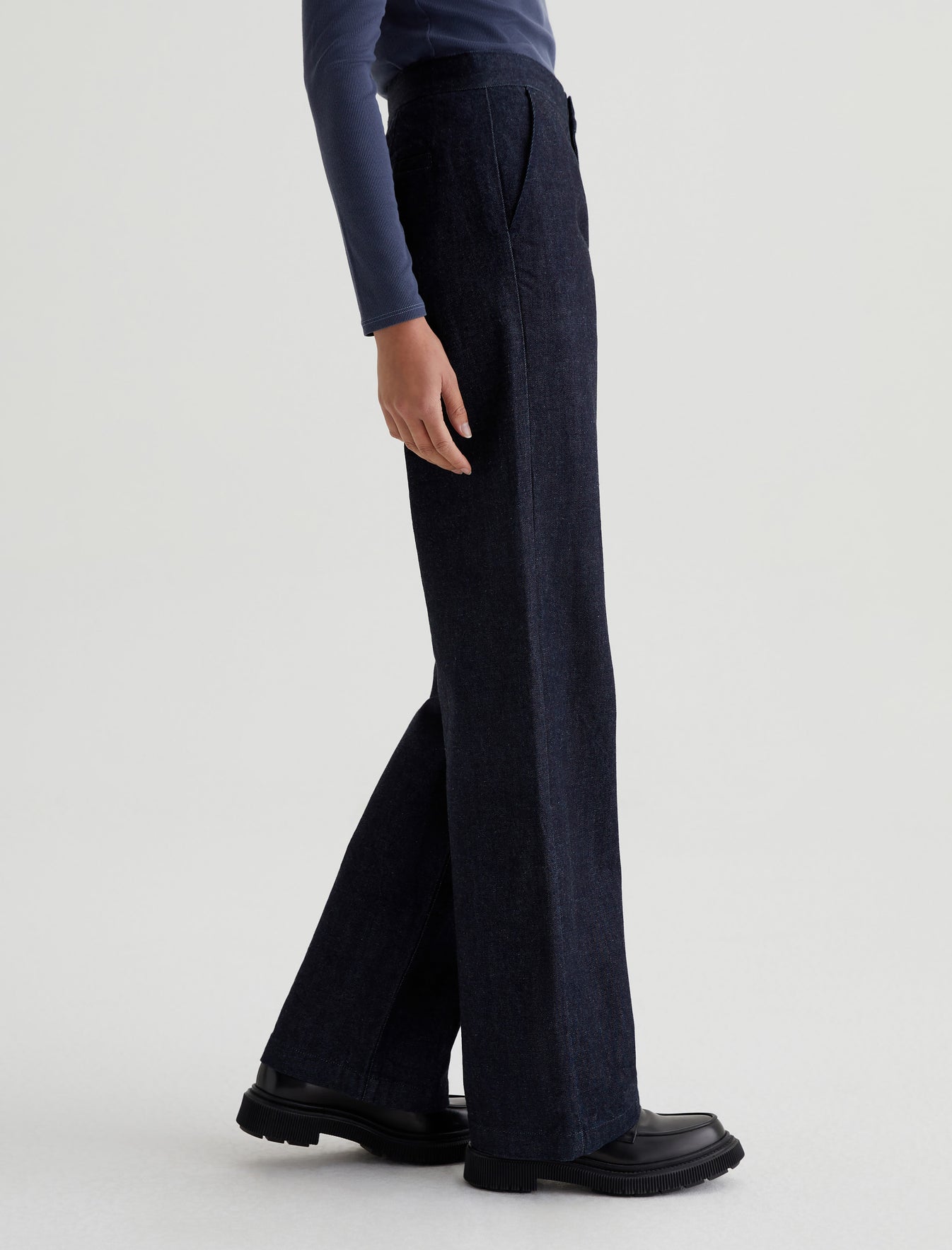 Tailored Kora Lapis High-Rise Wide Leg Womens Bottom Photo 2