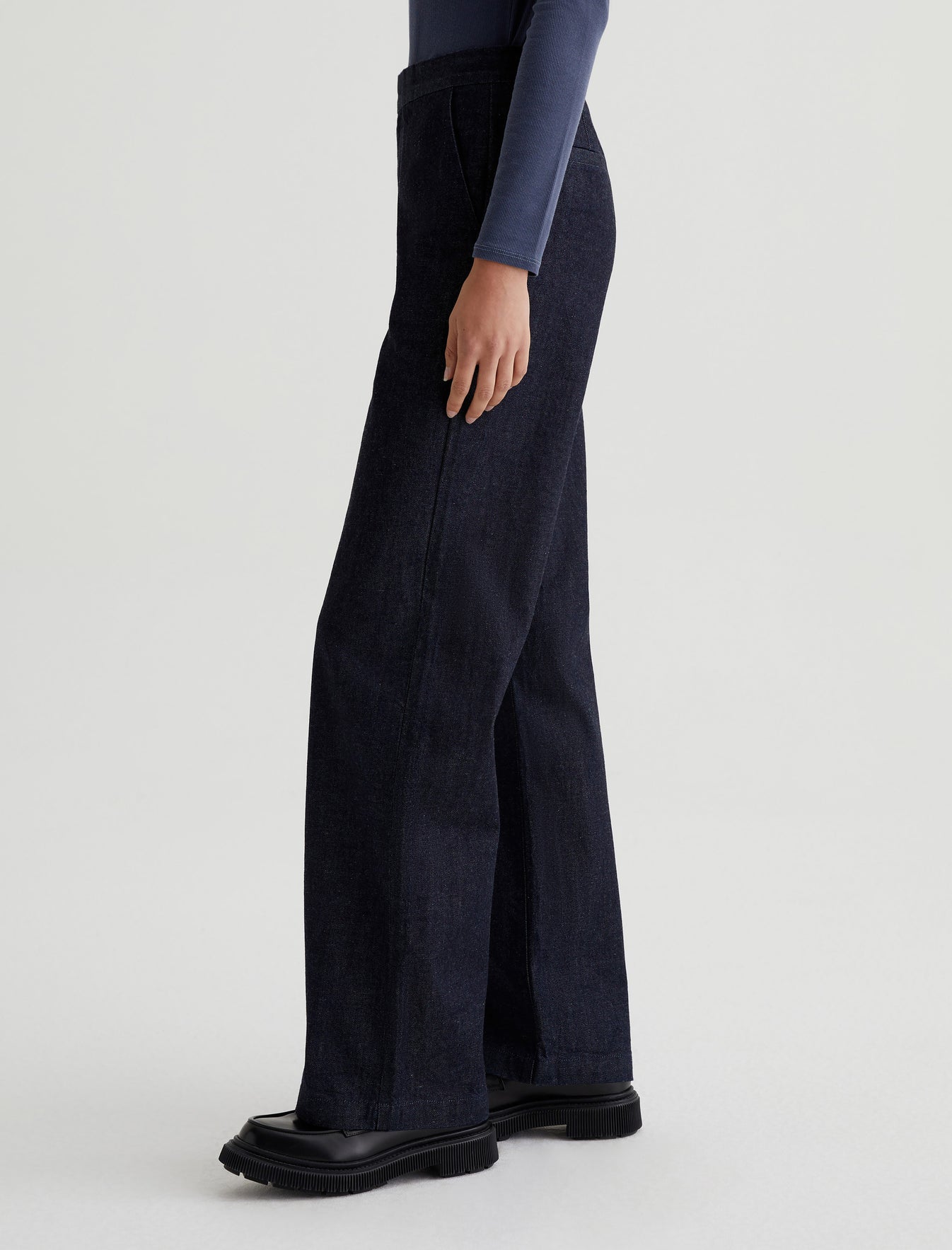 Tailored Kora Lapis High-Rise Wide Leg Womens Bottom Photo 5