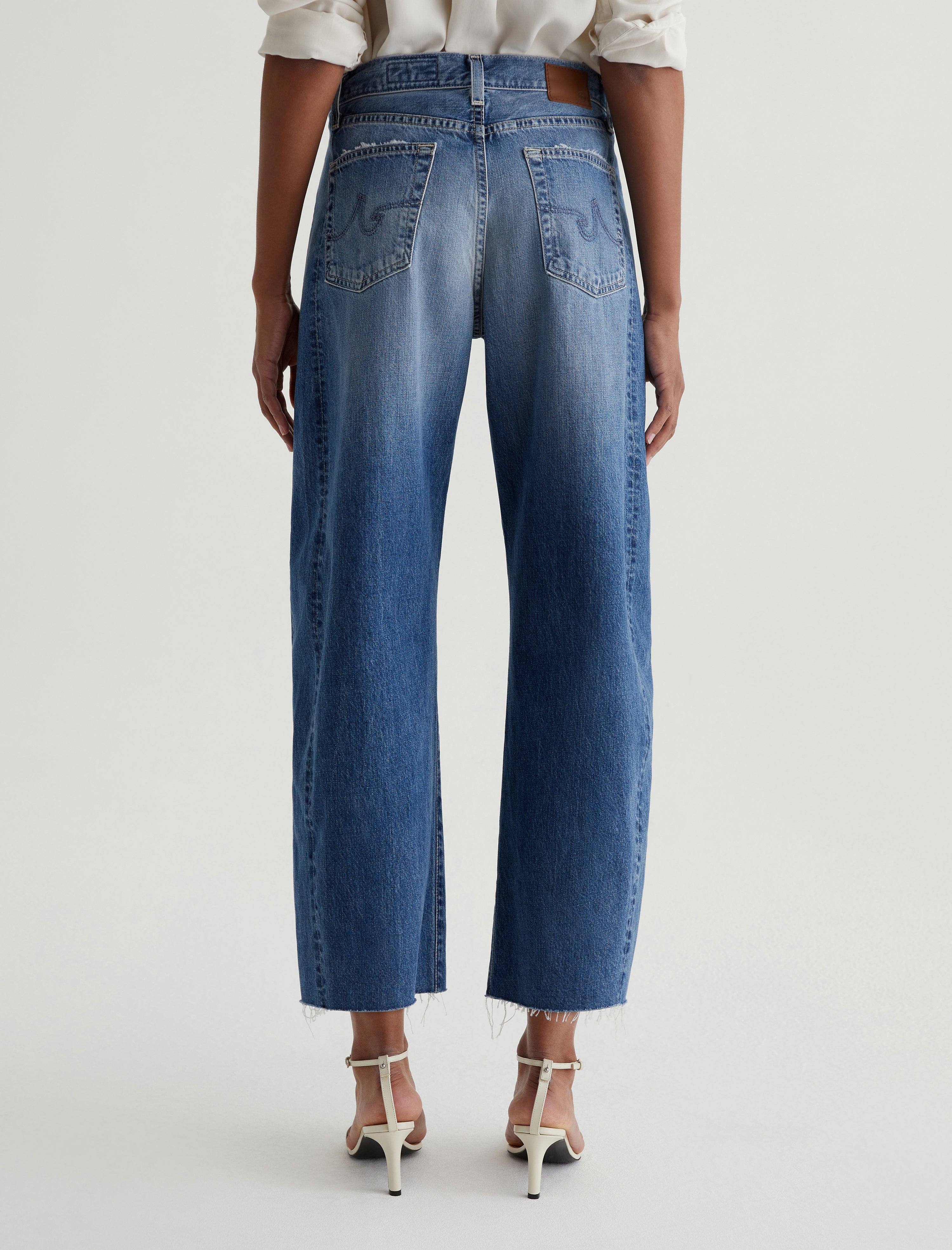 Hattie Crop Gemini High Rise Barrel Women Bottom Photo 7