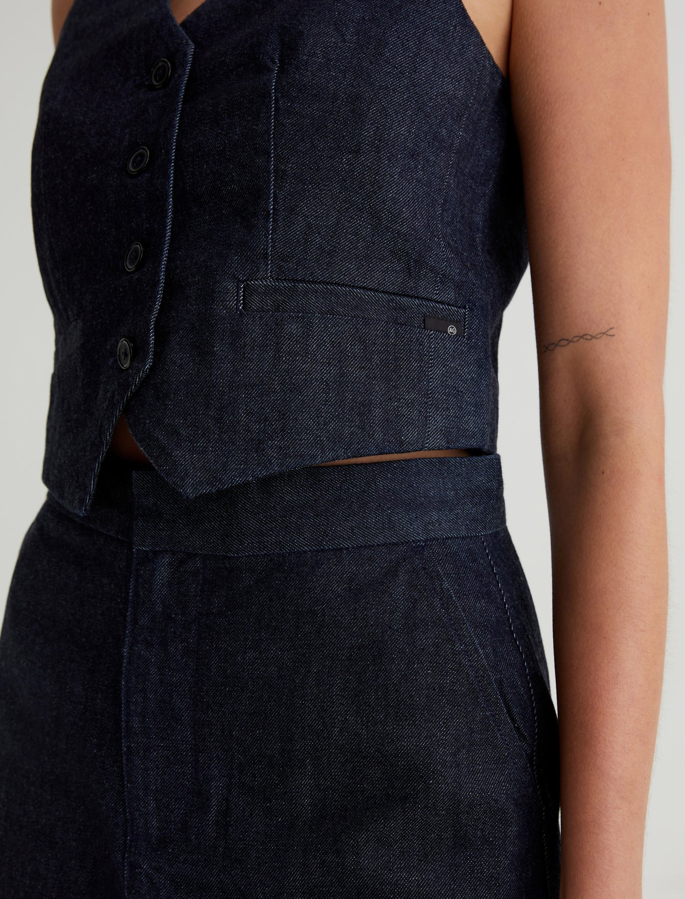 Shay Lapis Tailored Vest Womens Bottom Photo 2