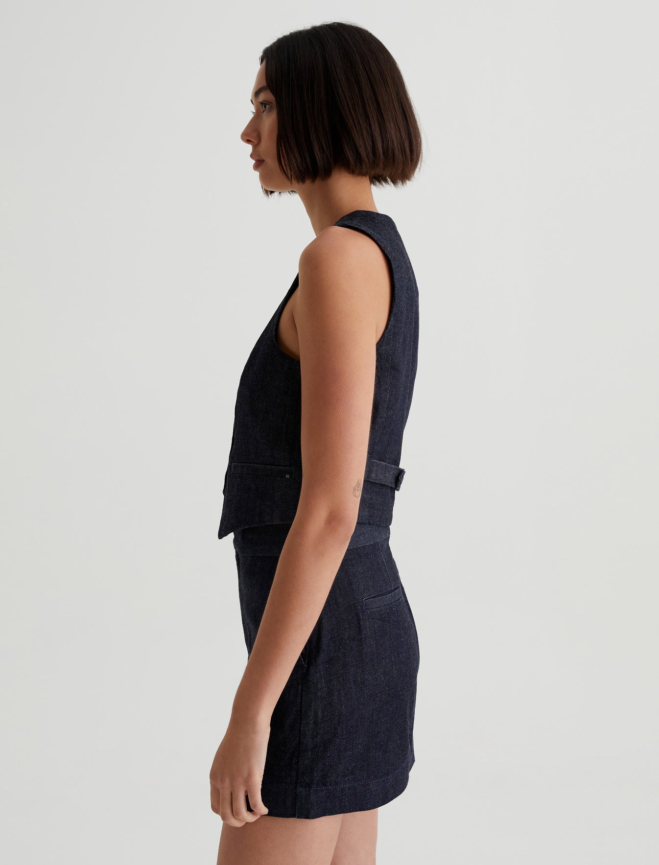 Shay Lapis Tailored Vest Womens Bottom Photo 5