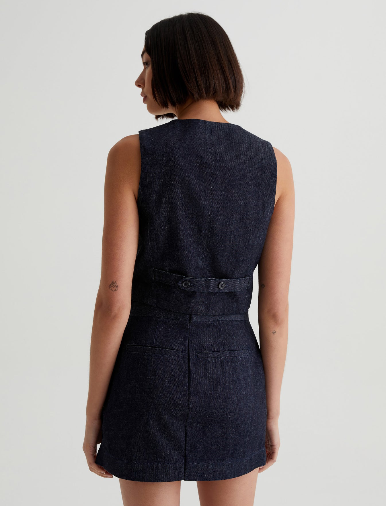 Shay Lapis Tailored Vest Womens Bottom Photo 6