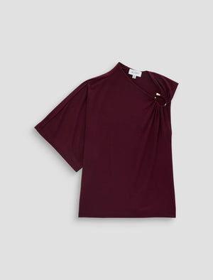 Arya Jazz Berry Asymmetric Blouse Womens Top Photo 9