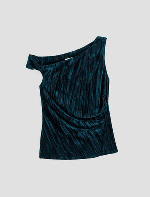 Rachel Deep Lagoon Cold Shoulder Top Women Top Photo 9