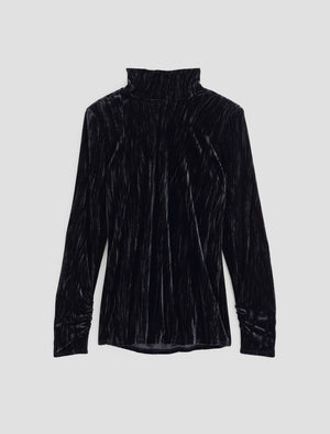 Candice Super Black Open Back Turtleneck Women Top Photo 9