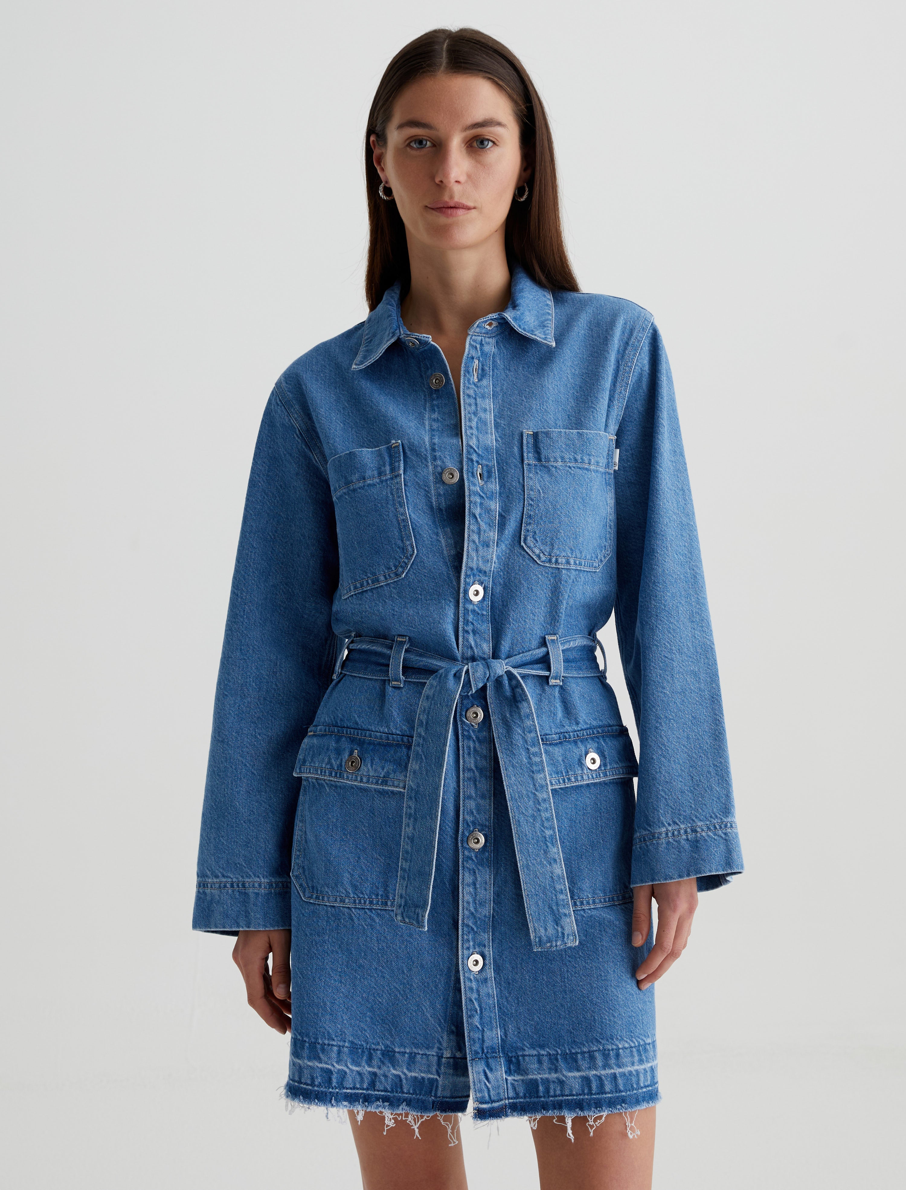 Luisa Dress Carmel Shore Long Sleeve Shirt Dress Women Top Photo 1