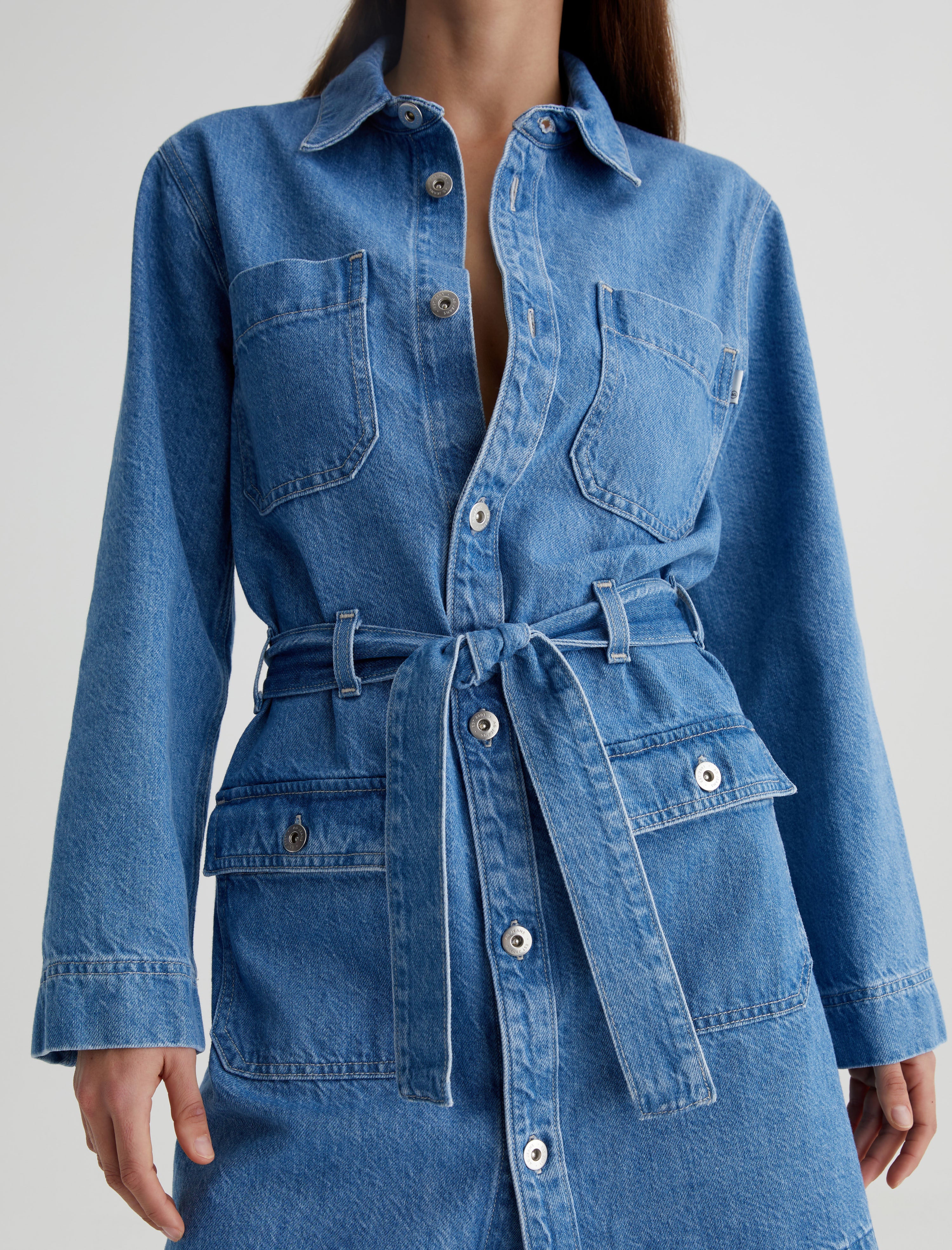 Luisa Dress Carmel Shore Long Sleeve Shirt Dress Women Top Photo 2