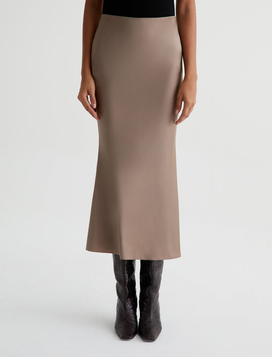 Karina Skirt Brooklyn Taupe Classic Skirt Women Bottom Photo 2
