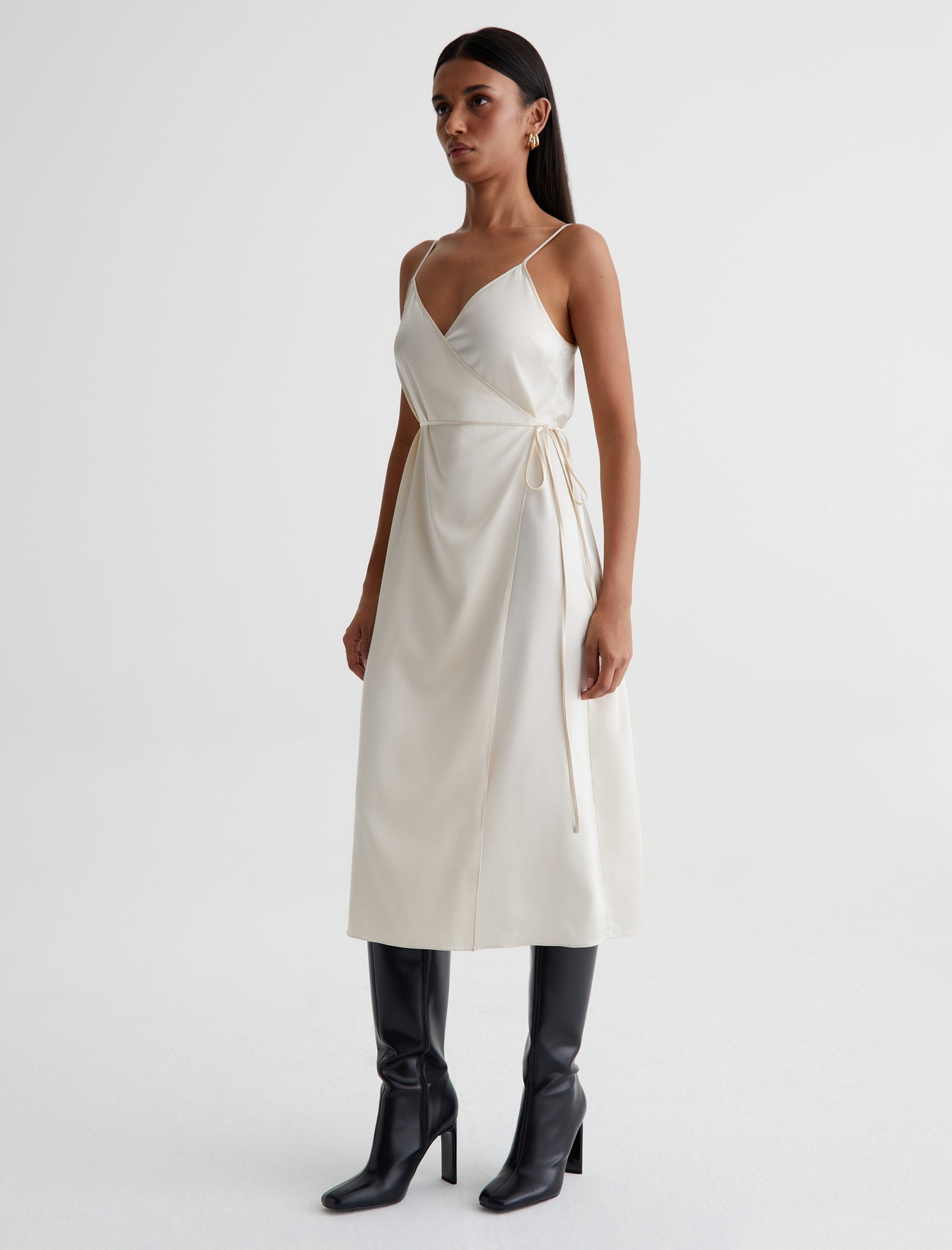 Seah Dress Champagne Classic Wrap Dress Women Top Photo 2