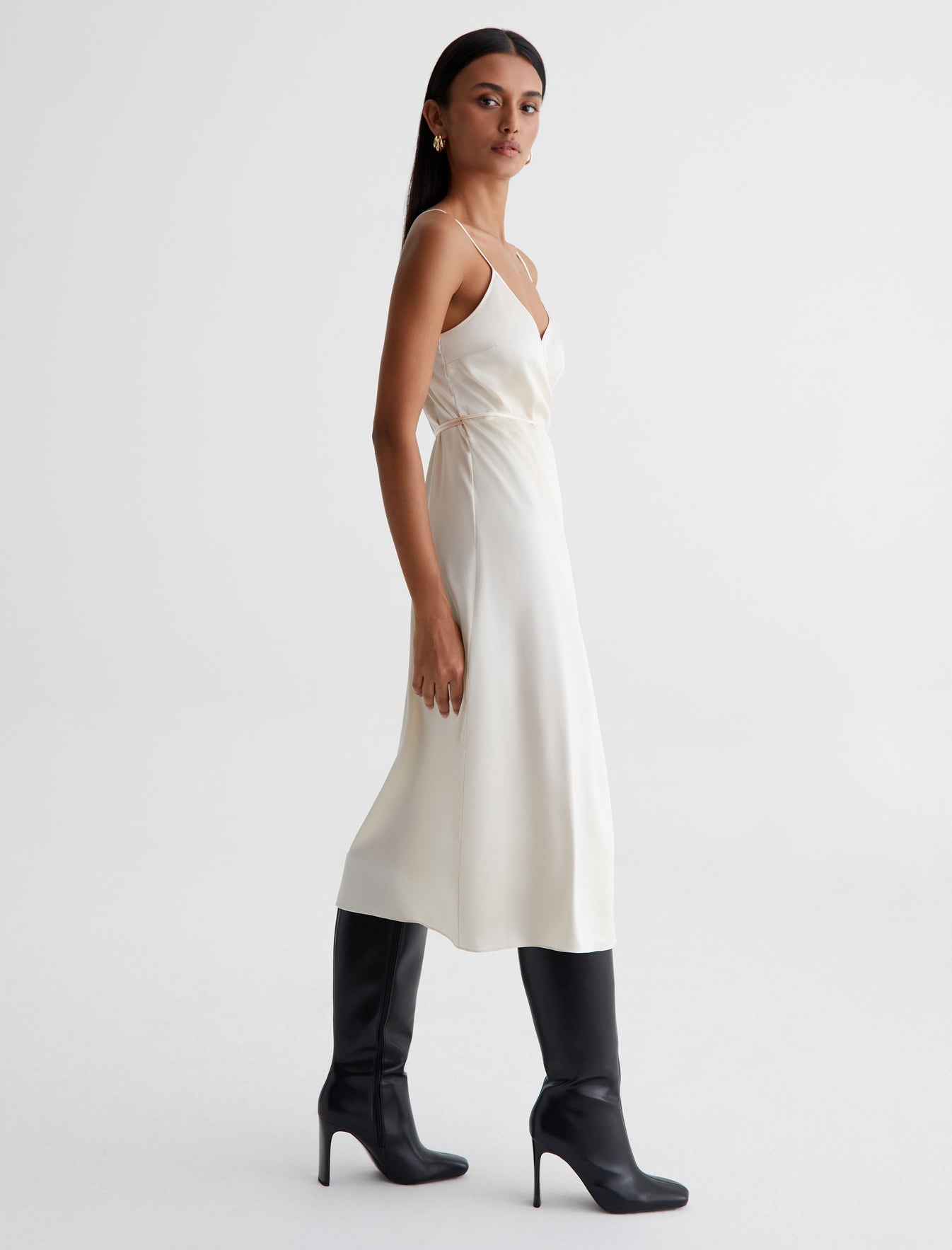 Seah Dress Champagne Classic Wrap Dress Women Top Photo 4