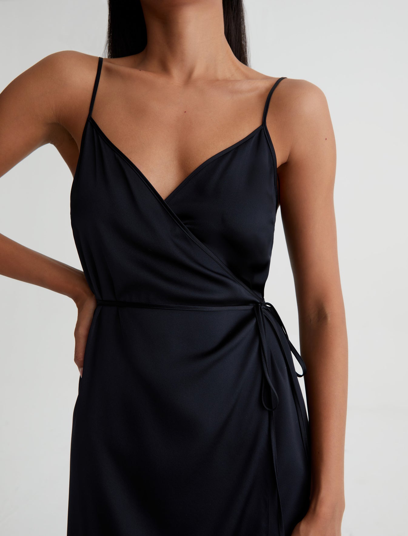 Seah Dress True Black Classic Wrap Dress Women Top Photo 2
