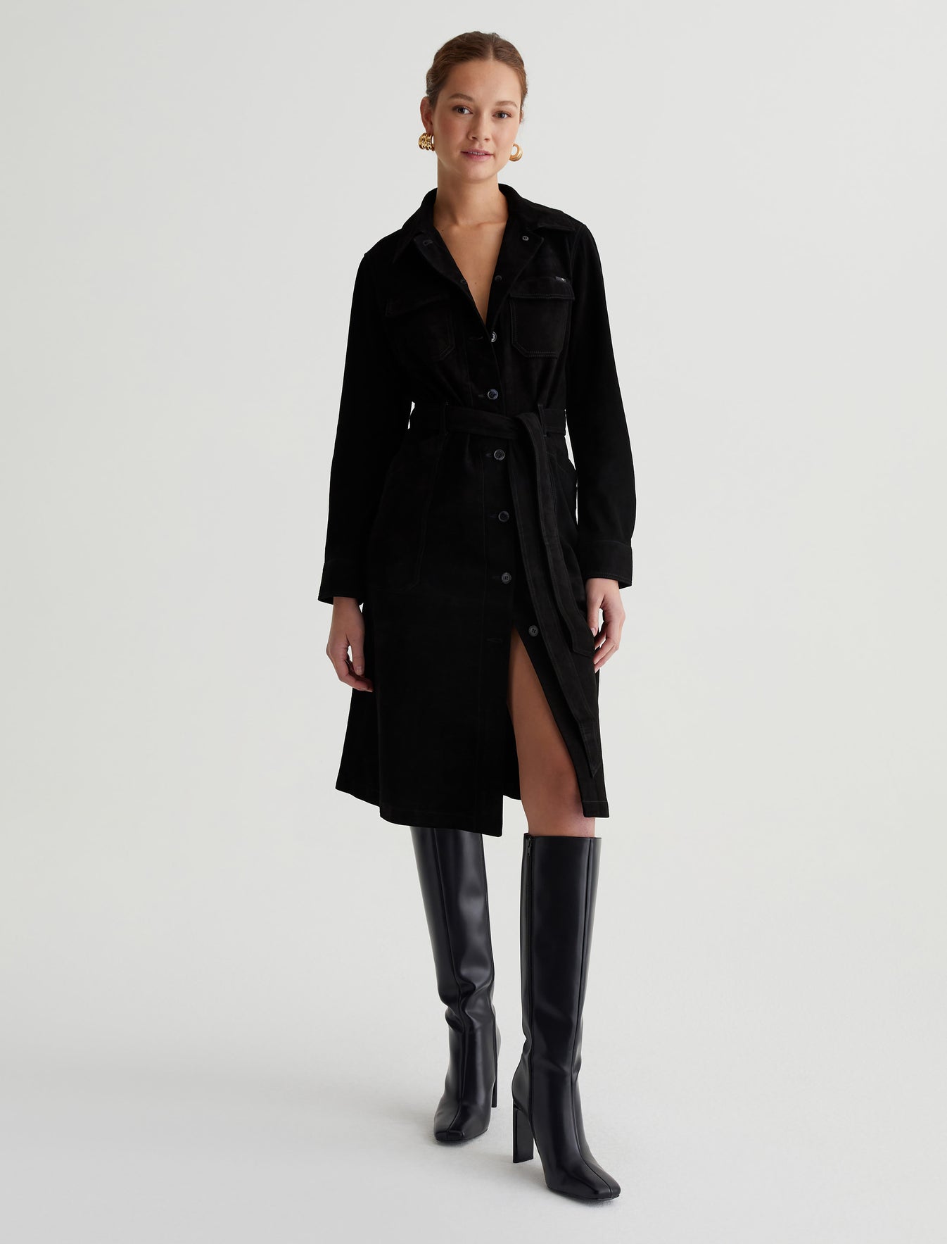 Novi True Black Safari Trench Dress Womens Bottom   Photo 1