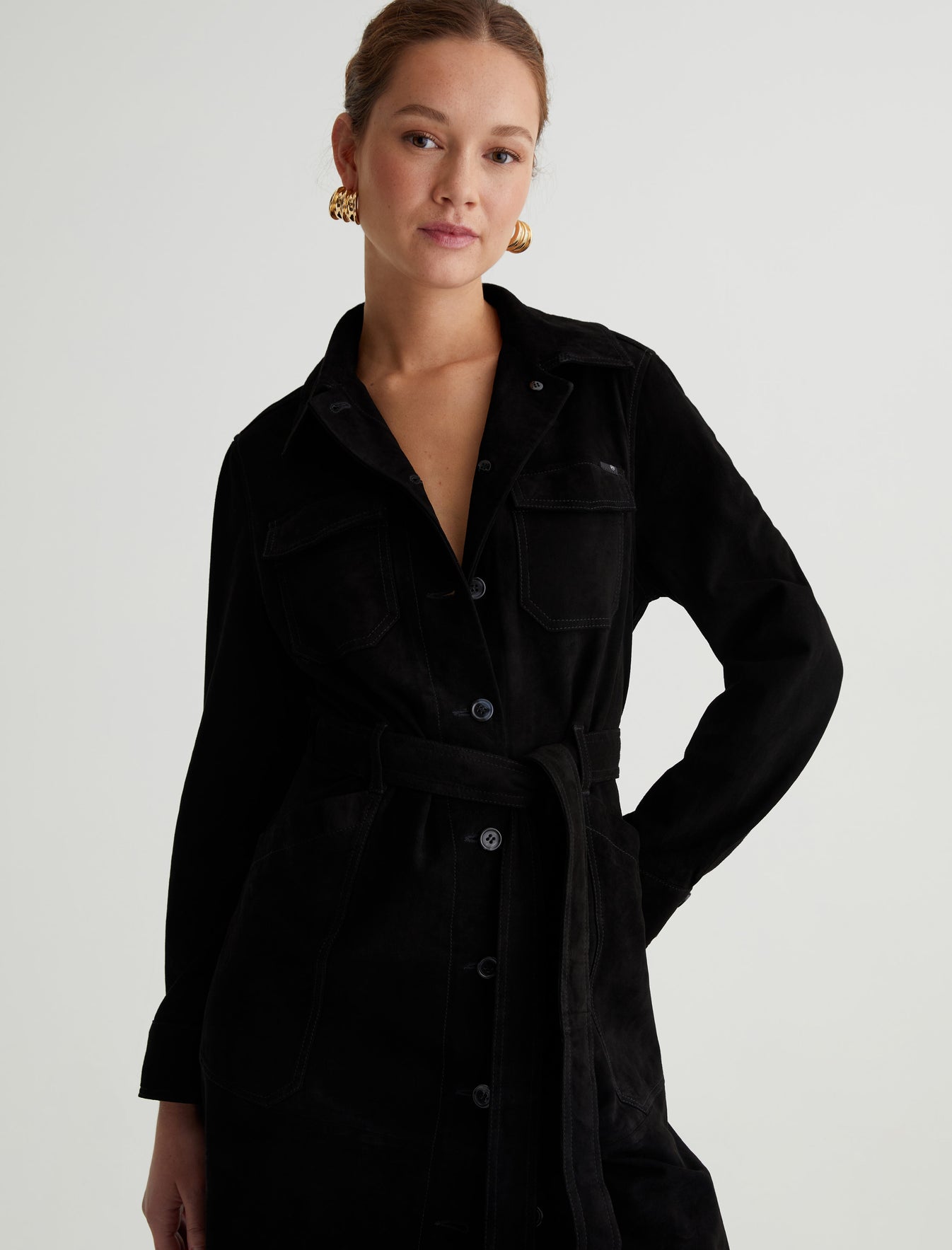 Novi True Black Safari Trench Dress Womens Bottom   Photo 3