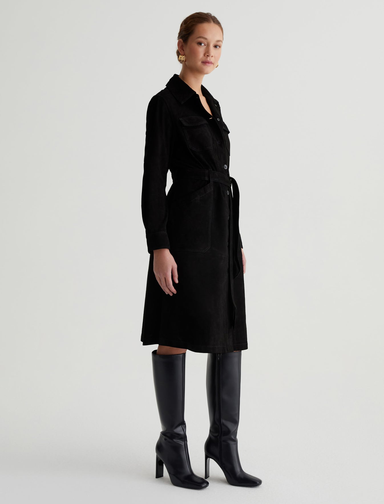 Novi True Black Safari Trench Dress Womens Bottom   Photo 5