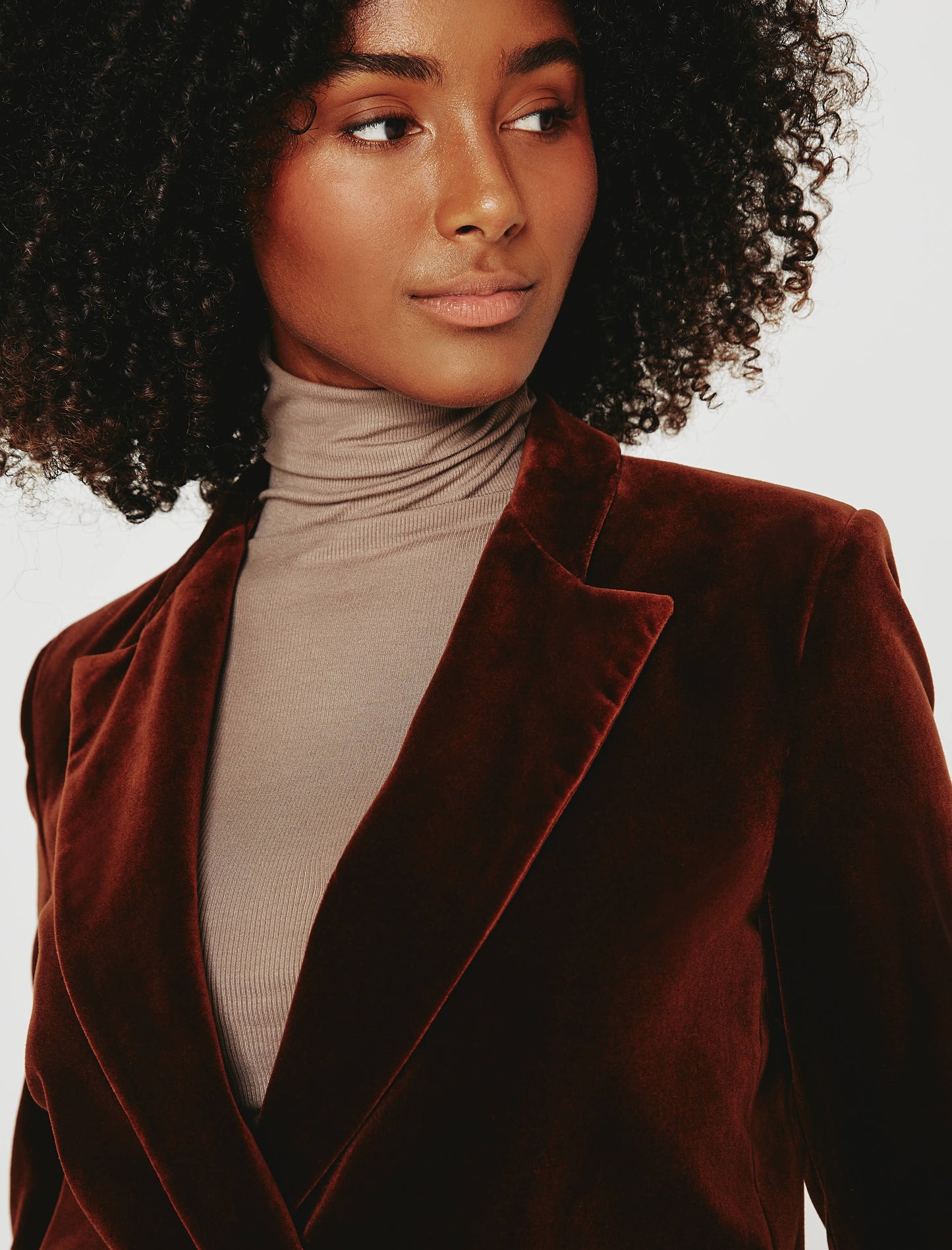 Renzo Blazer Cognac Made In Italy Women Top Photo 1