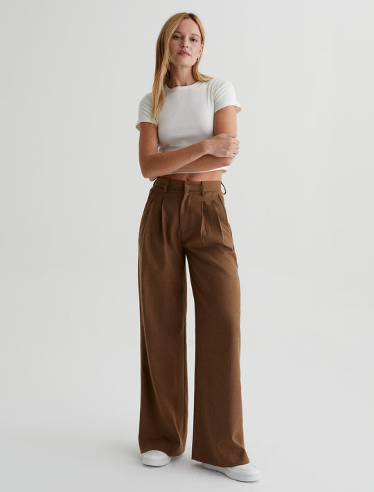 Joan Umber Double Pleated Trouser Women Bottom Photo 1