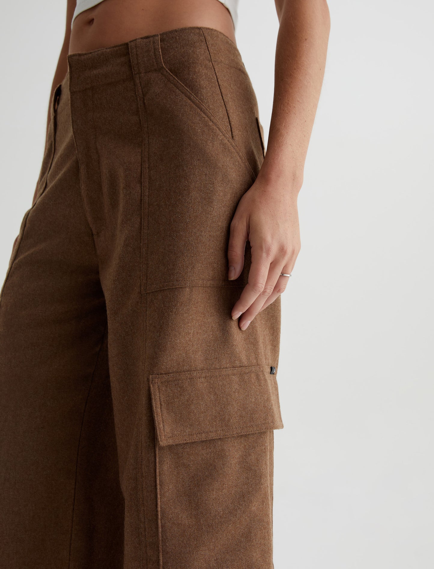Amia Umber Wide Leg Cargo Trouser Women Bottom Photo 3