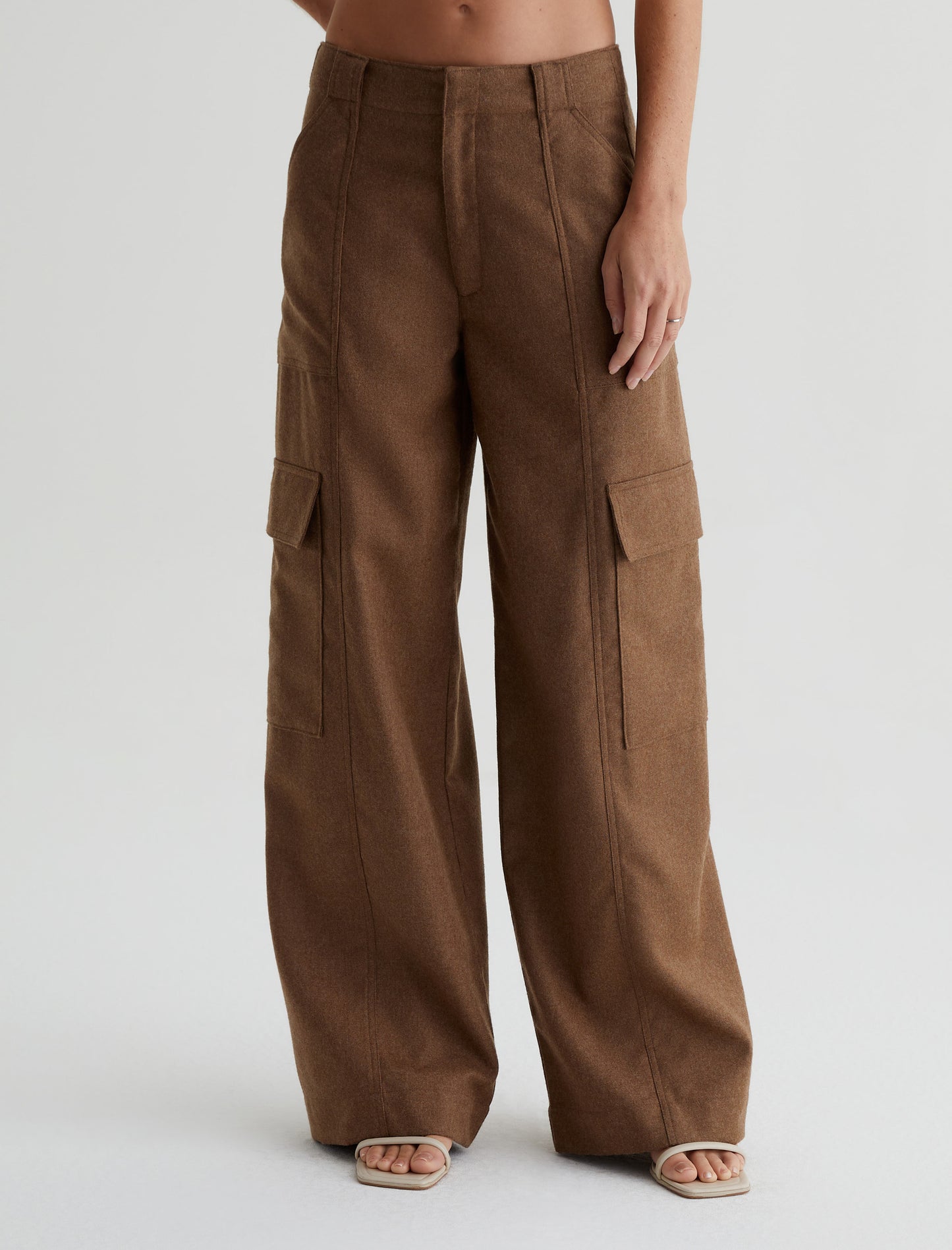 Amia Umber Wide Leg Cargo Trouser Women Bottom Photo 4