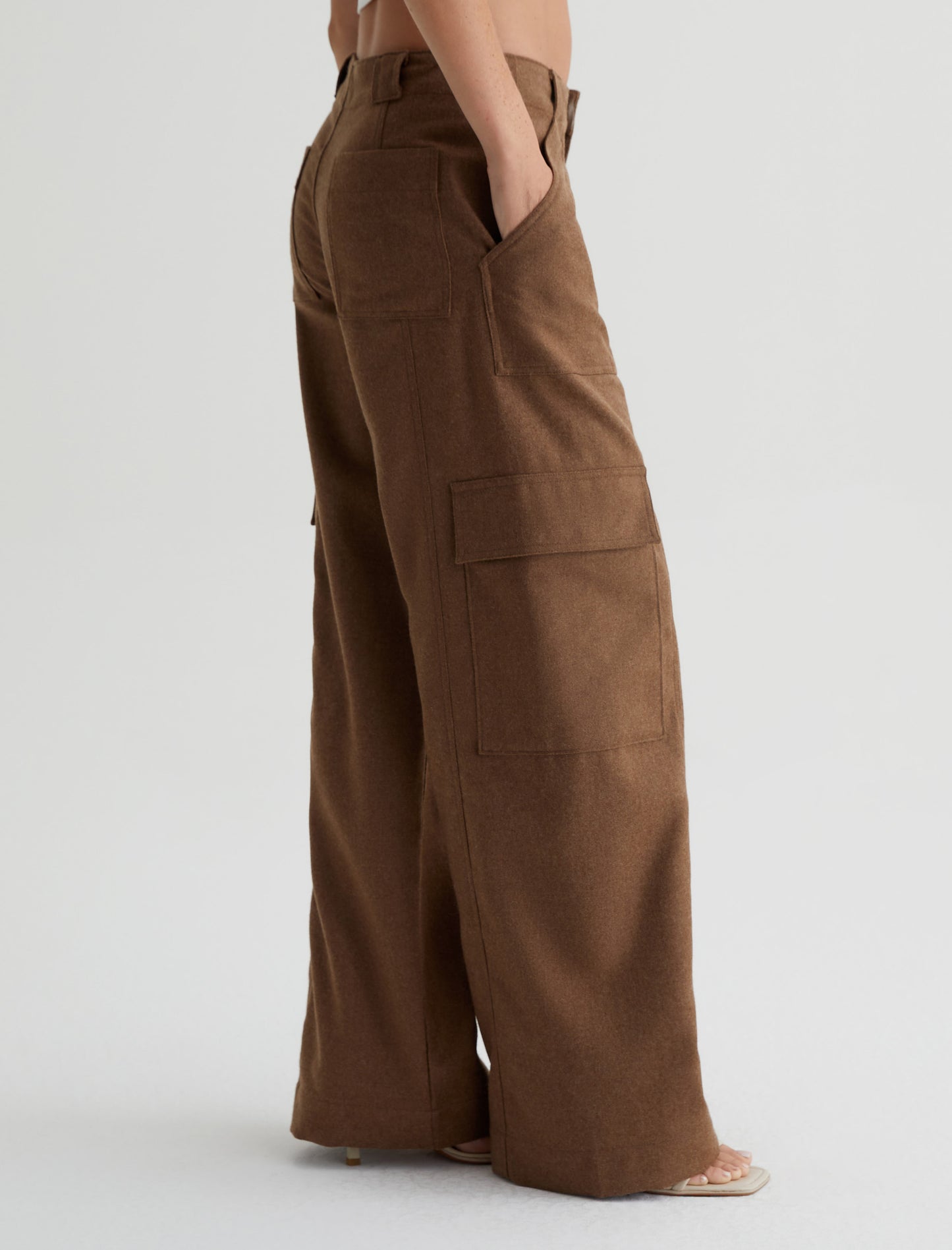 Amia Umber Wide Leg Cargo Trouser Women Bottom Photo 5