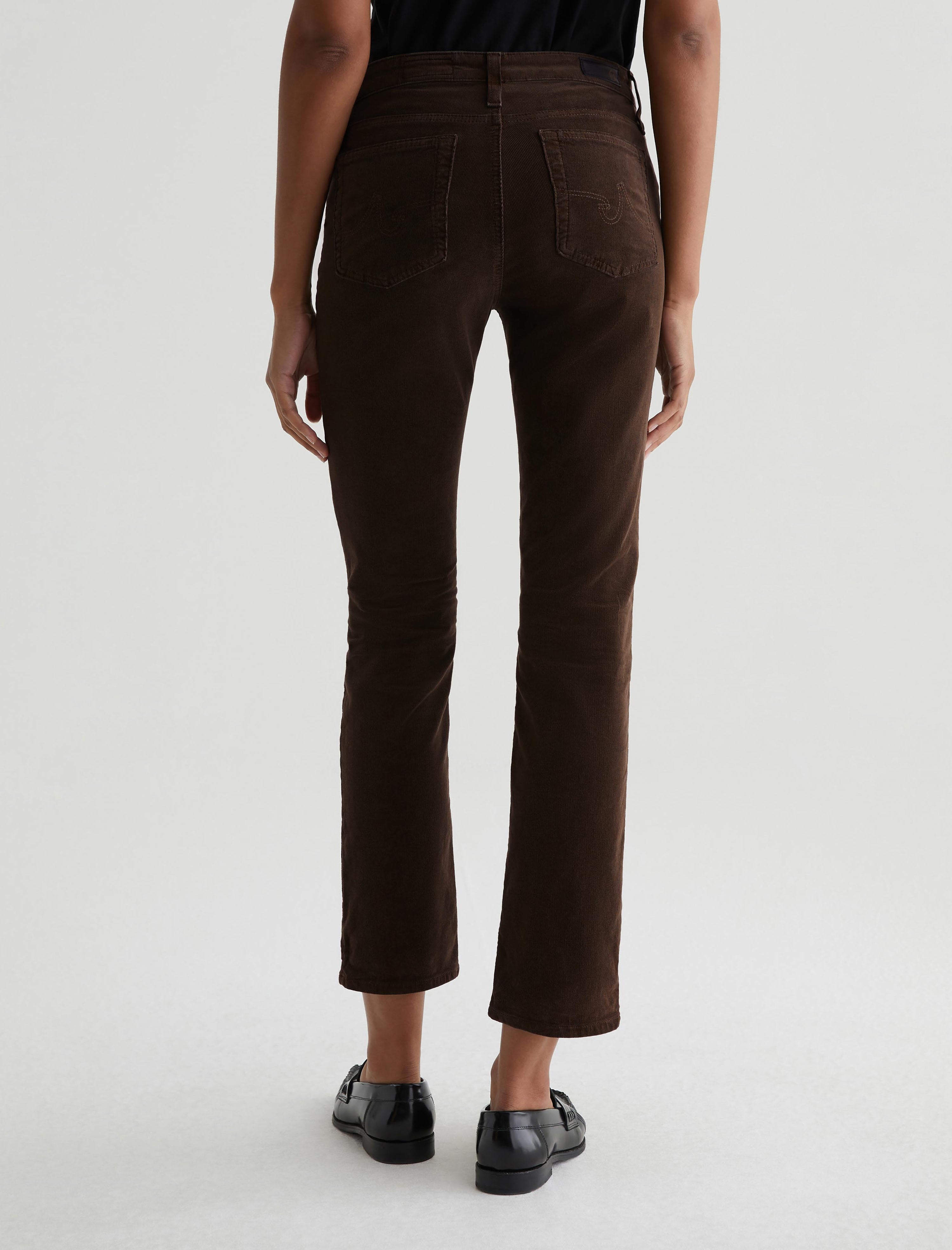 Mari Rich Umber Corduroy High-Rise Slim Straight Women Bottom Photo 7