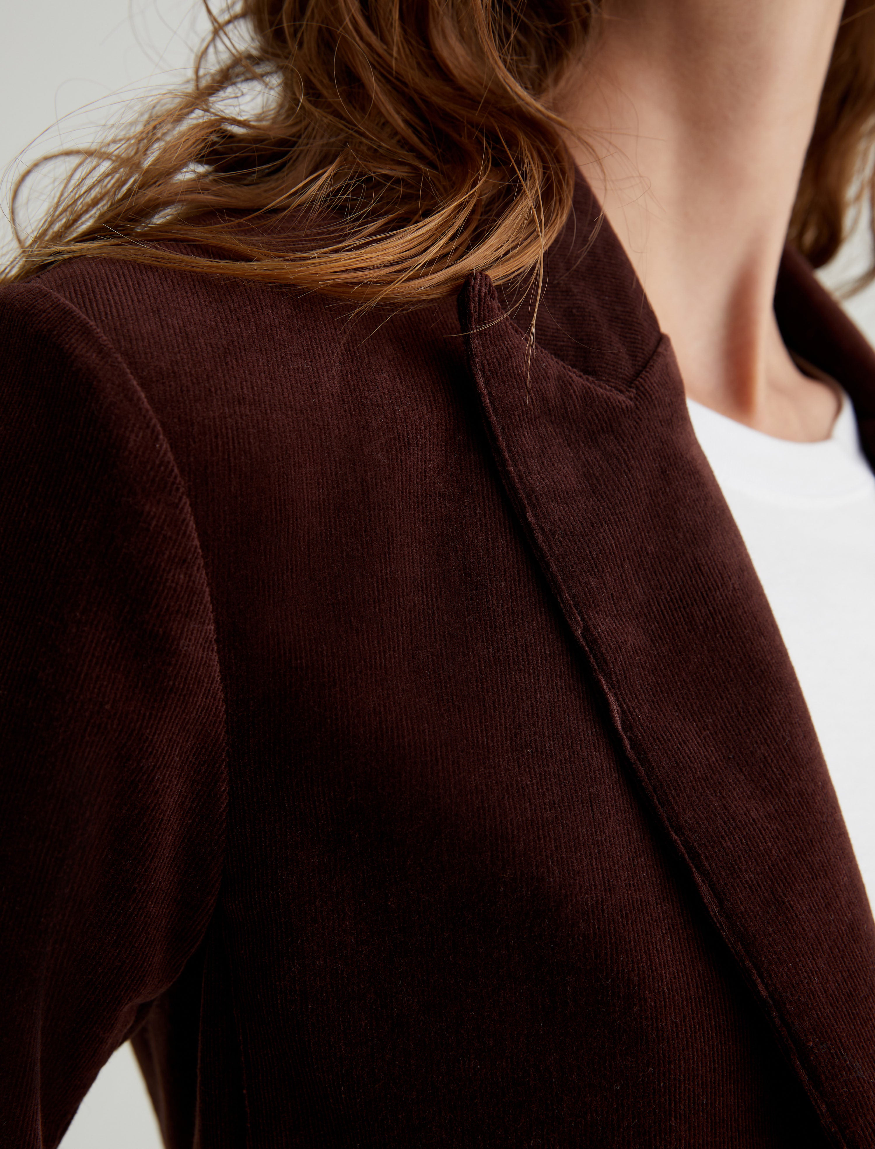 Rue Corduroy Blazer Alpine Bark Corduroy Fitted Blazer Women Top Photo 5
