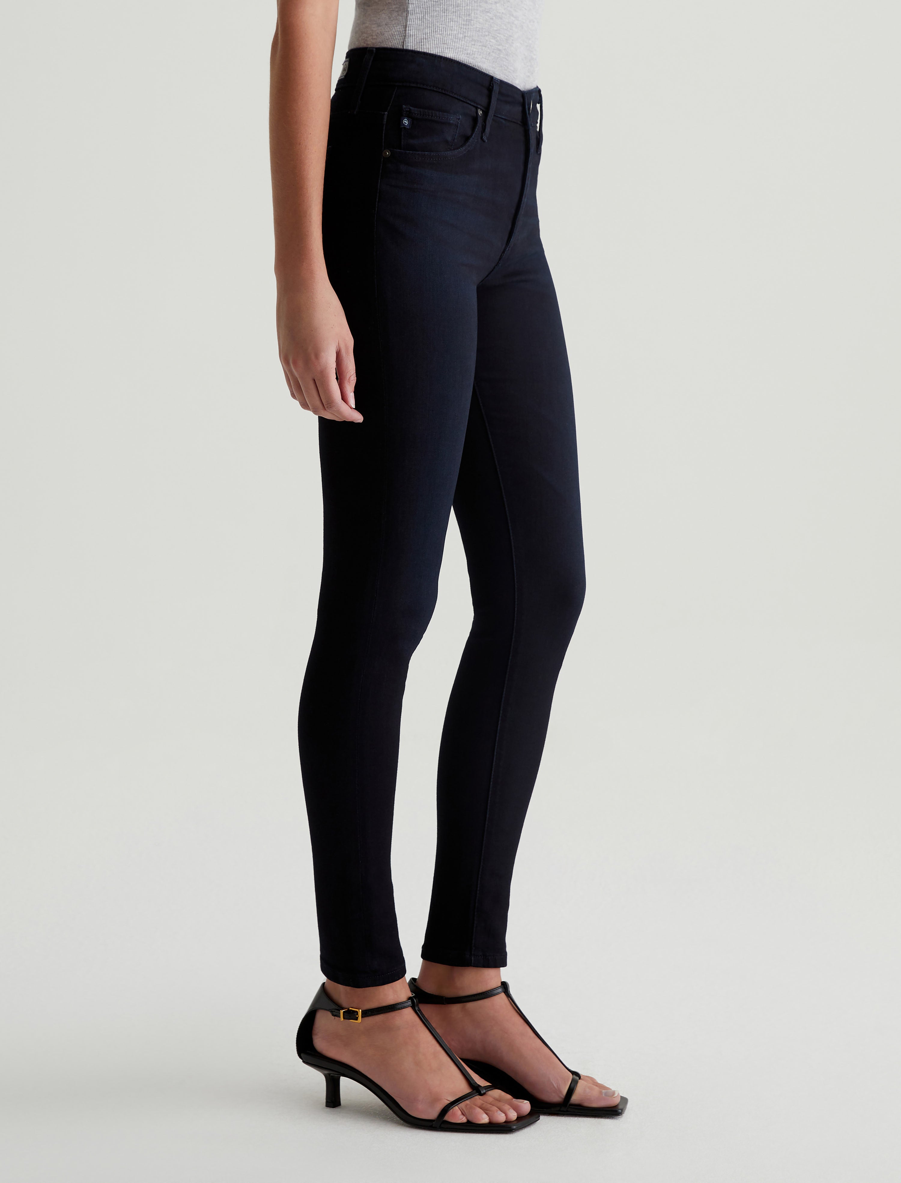 Farrah Skinny Ankle Blue Above Mid-Rise Skinny Ankle Women Bottom Photo 4