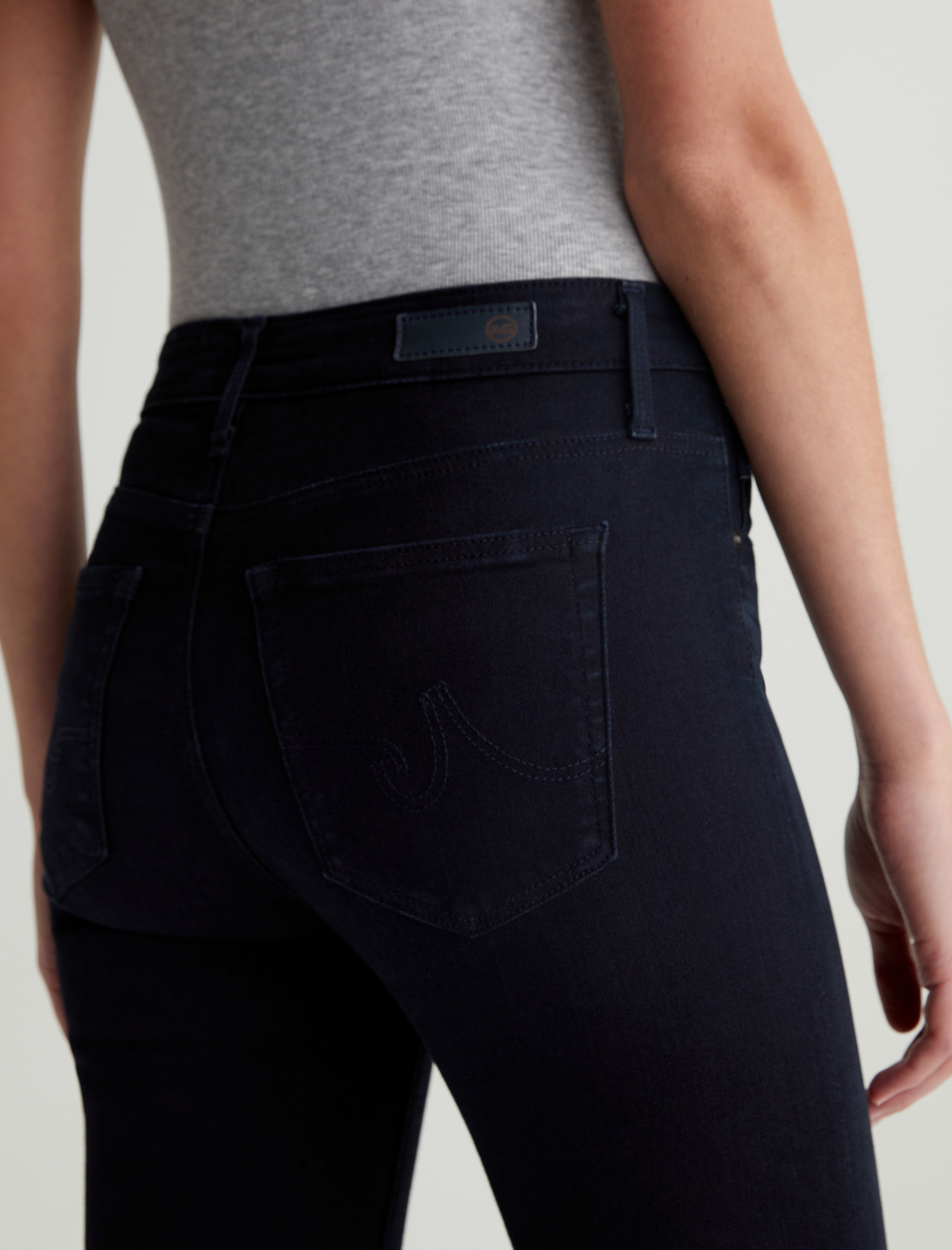 Farrah Skinny Ankle Blue Above Mid-Rise Skinny Ankle Women Bottom Photo 6