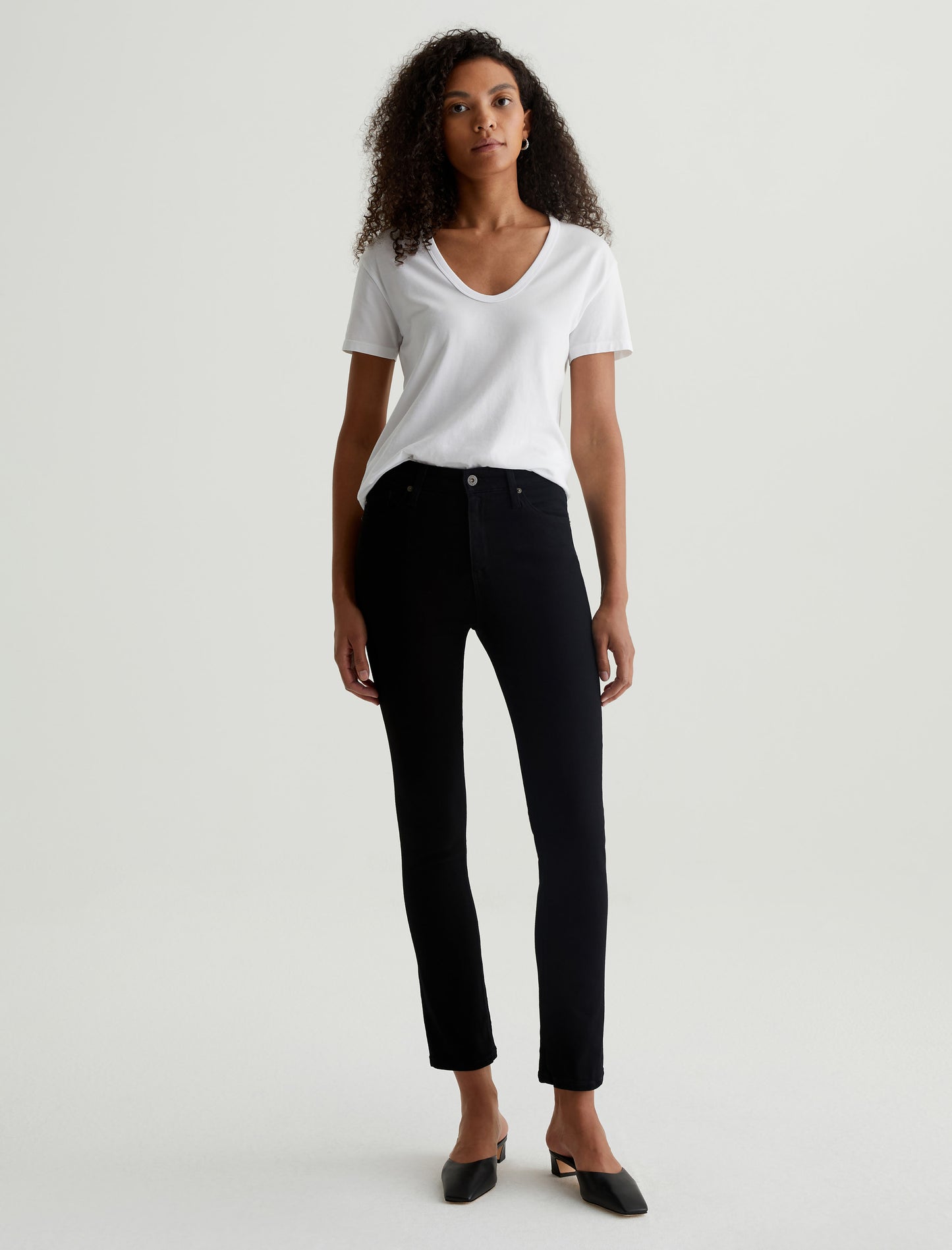 Mari Opulent Black High-Rise Slim Straight Women Bottom Photo 1