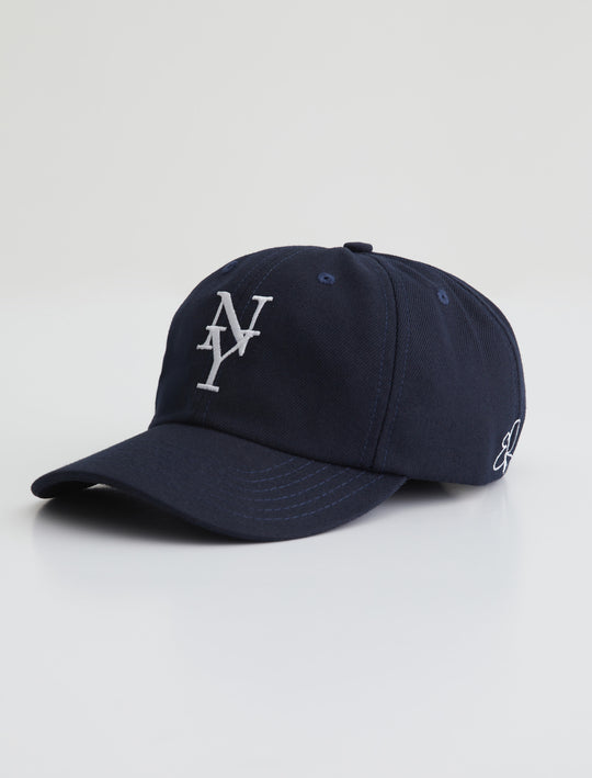 Emrata Cap Ny Hilltop Navy Mid Profile Flat Bill Cap Women Accessory Photo 1