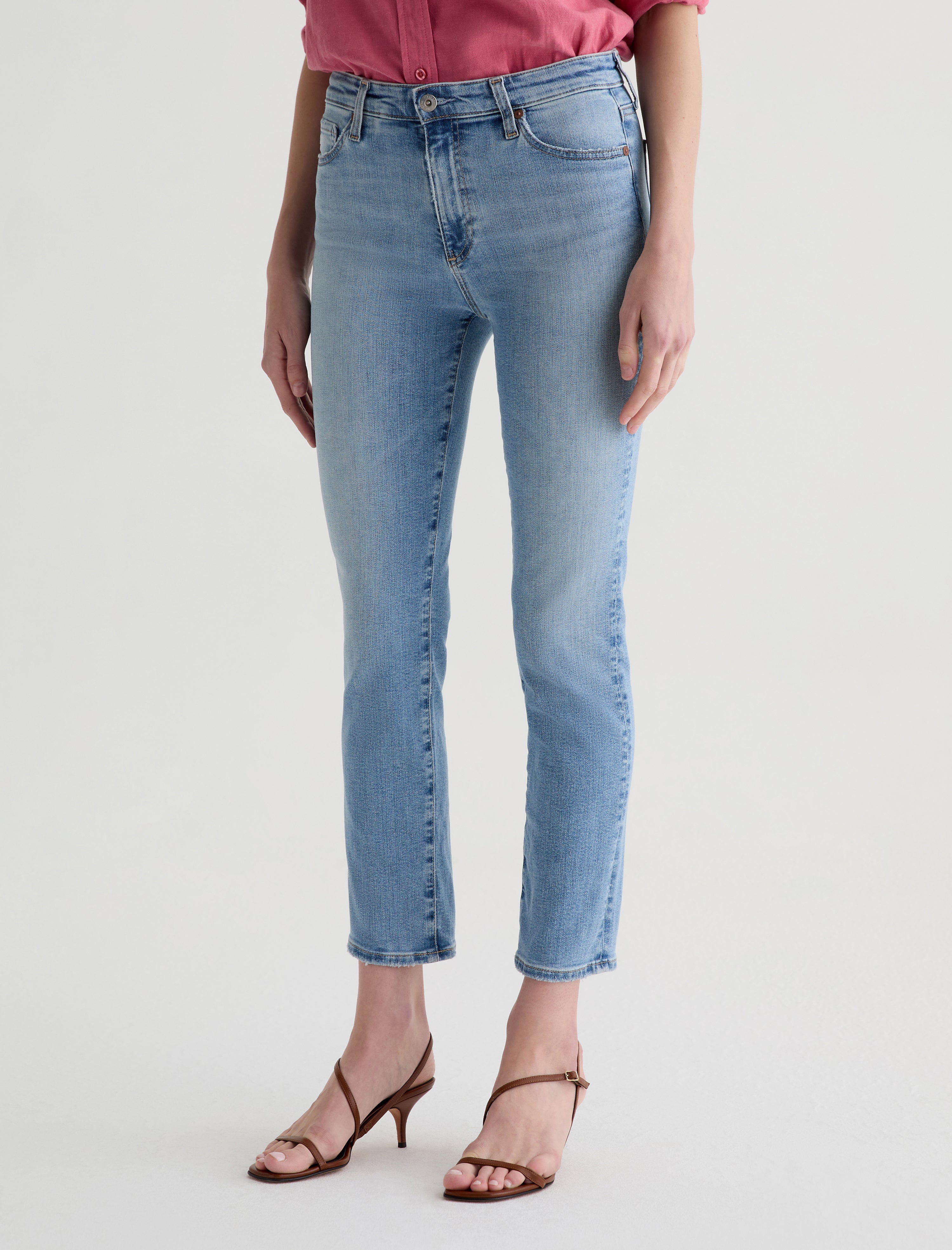 Mari Crop Marina Blue Mid-Rise Slim Straight Women Bottom Photo 5