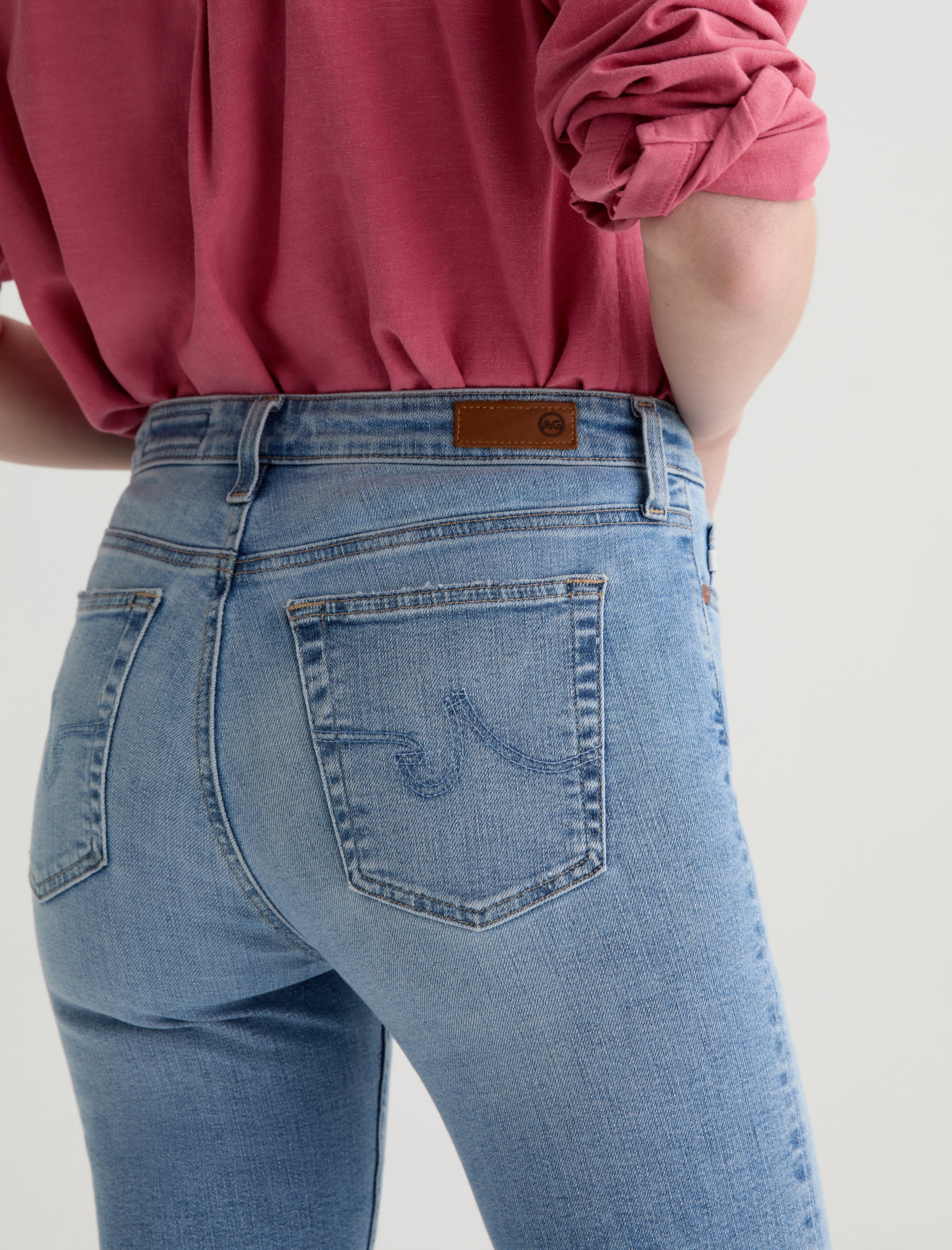 Mari Crop Marina Blue Mid-Rise Slim Straight Women Bottom Photo 6
