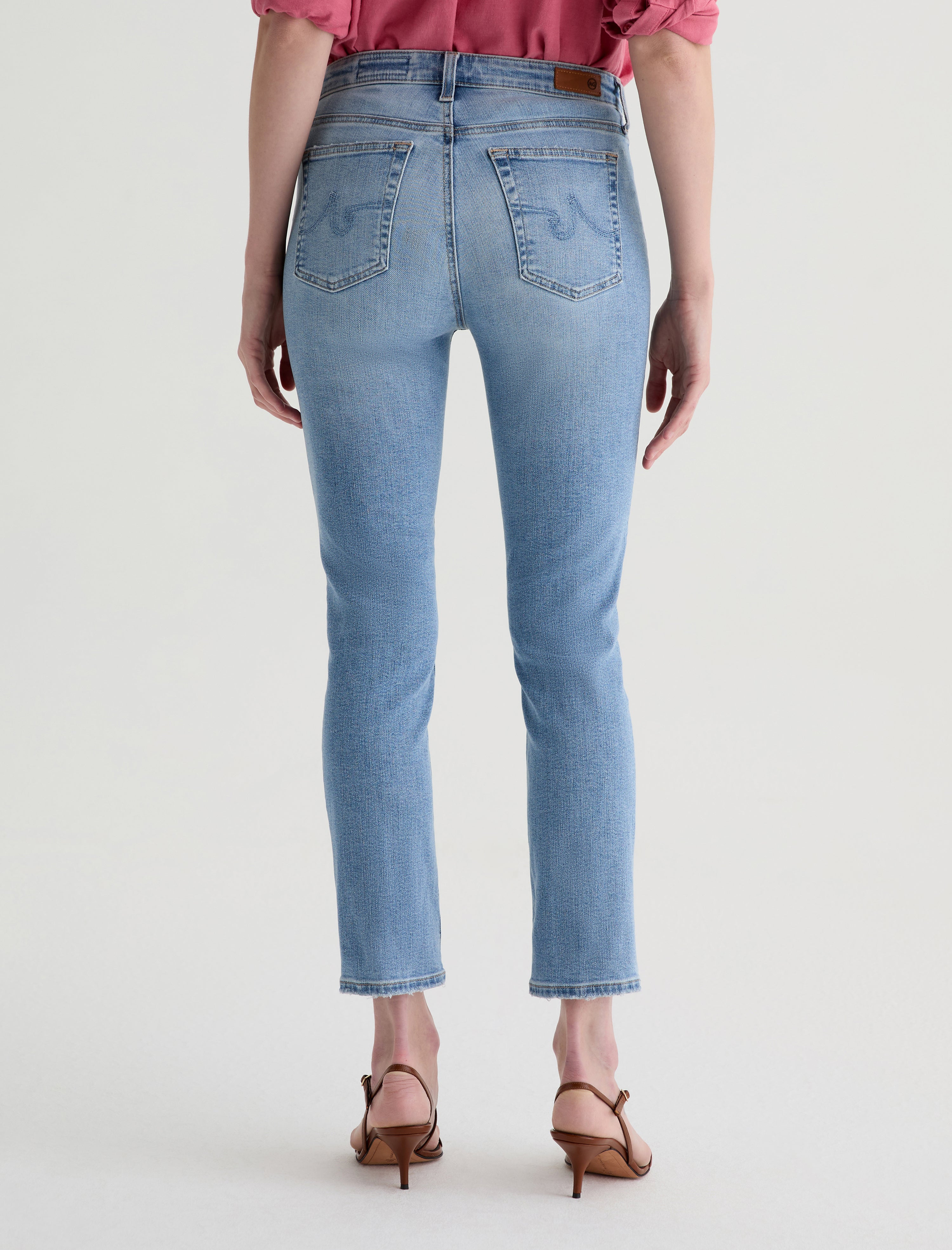 Mari Crop Marina Blue Mid-Rise Slim Straight Women Bottom Photo 7