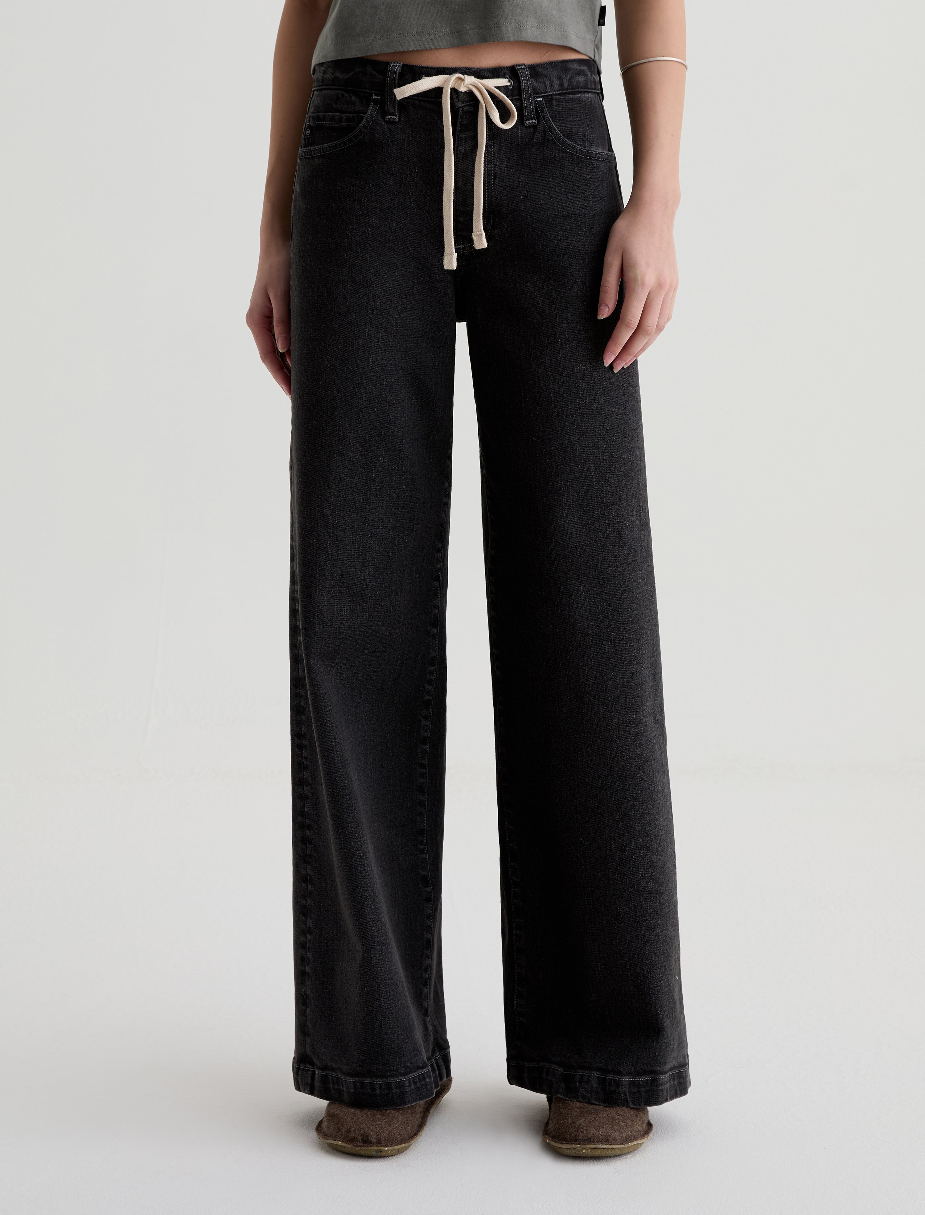 Stella Cinched Underwater Cove Earth Day Collection Low Slung Palazzo Women Bottom  Photo 2