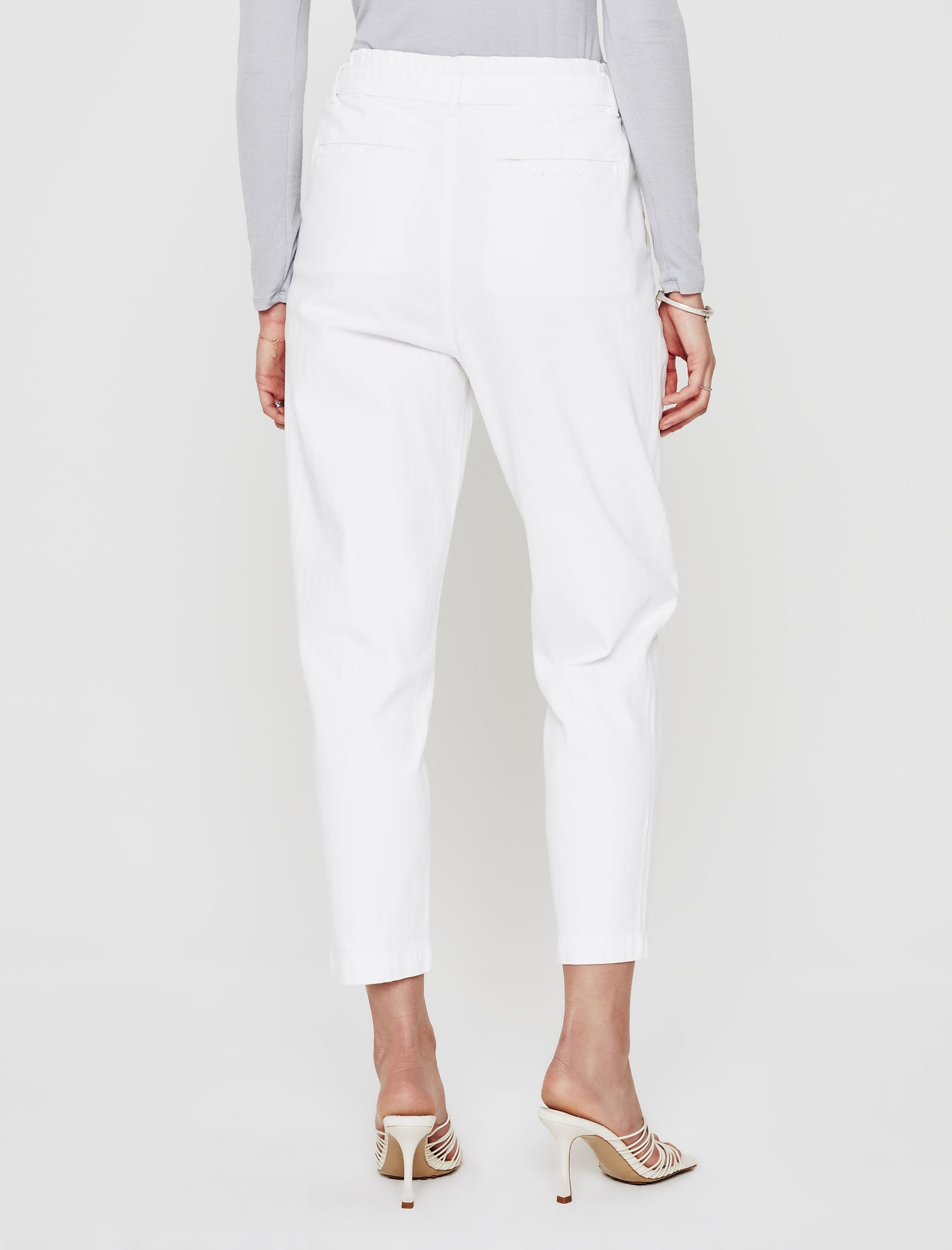 Renn Paperbag Trouser White High-Rise Barrel Women Bottom Photo 6