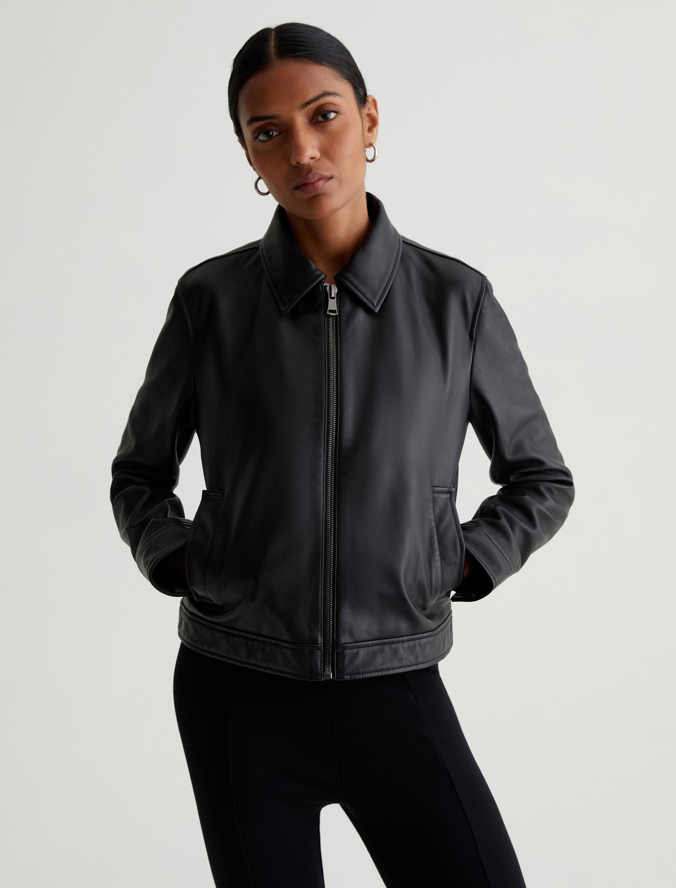 Jayen Jacket True Black Classic Bomber Jacket Photo 2